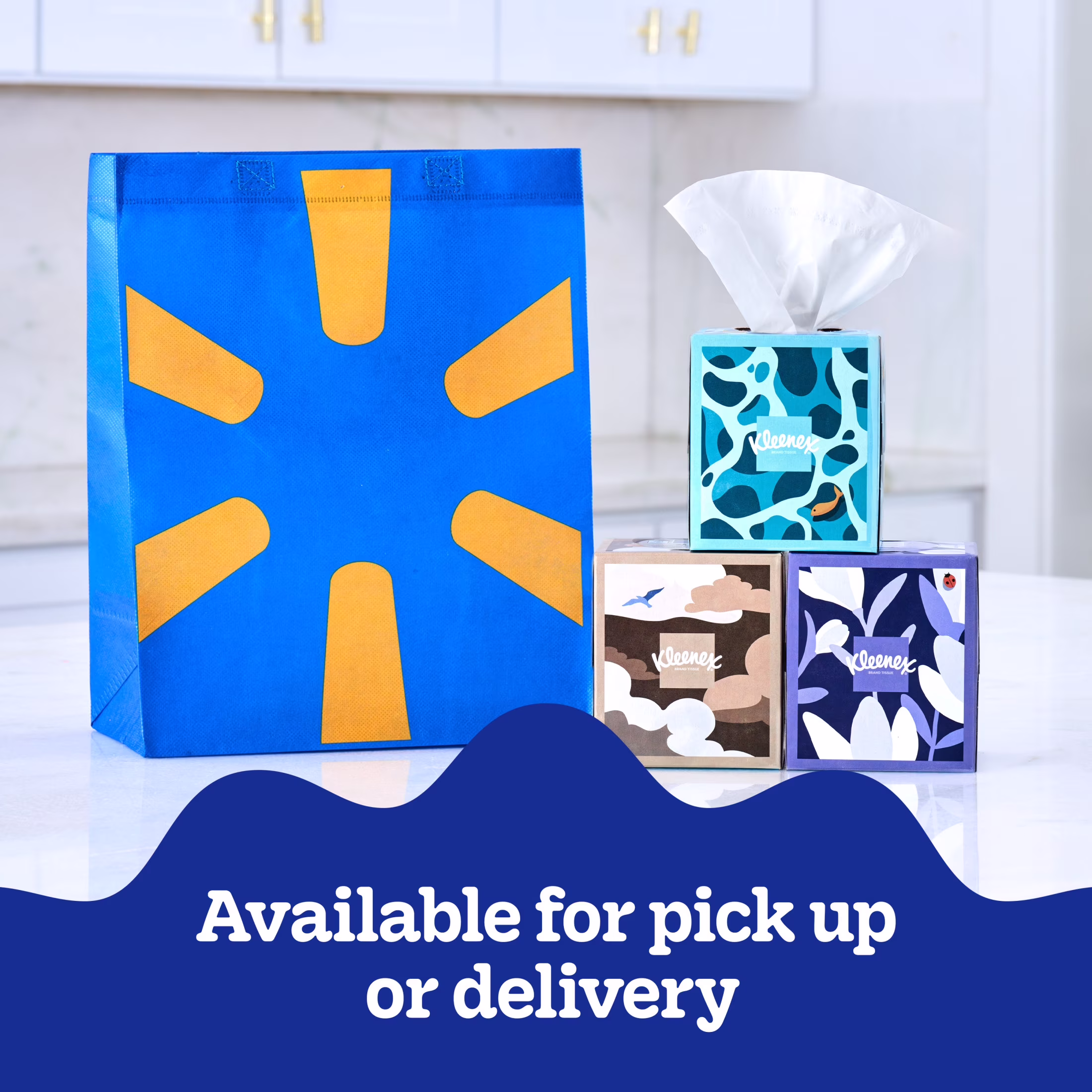 Kleenex Cooling + Aloe 2-Ply Cube Box Facial Tissues, 1 Pack (50 Total Tissues)