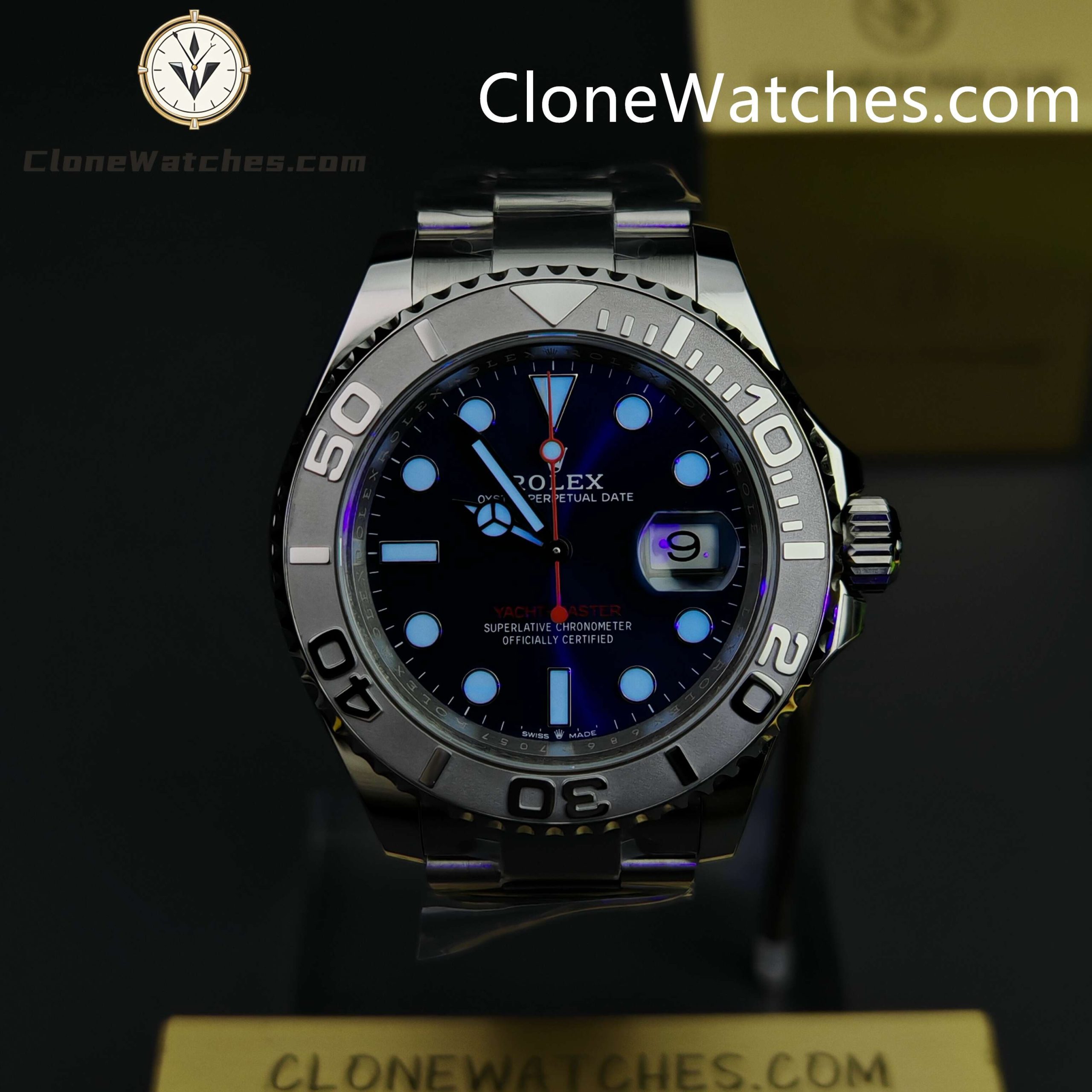 Rolex Super Clone Watches 1:1 Yacht Master Blue Dial M126622-0002 3235 Movement