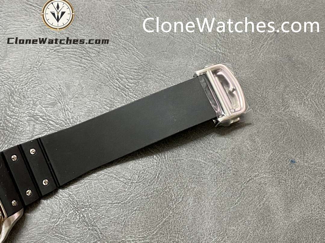Cartier Super Clone Watches 1:1 Santos Series White Dial 39.8MM WSSA0018 Rubber Strap
