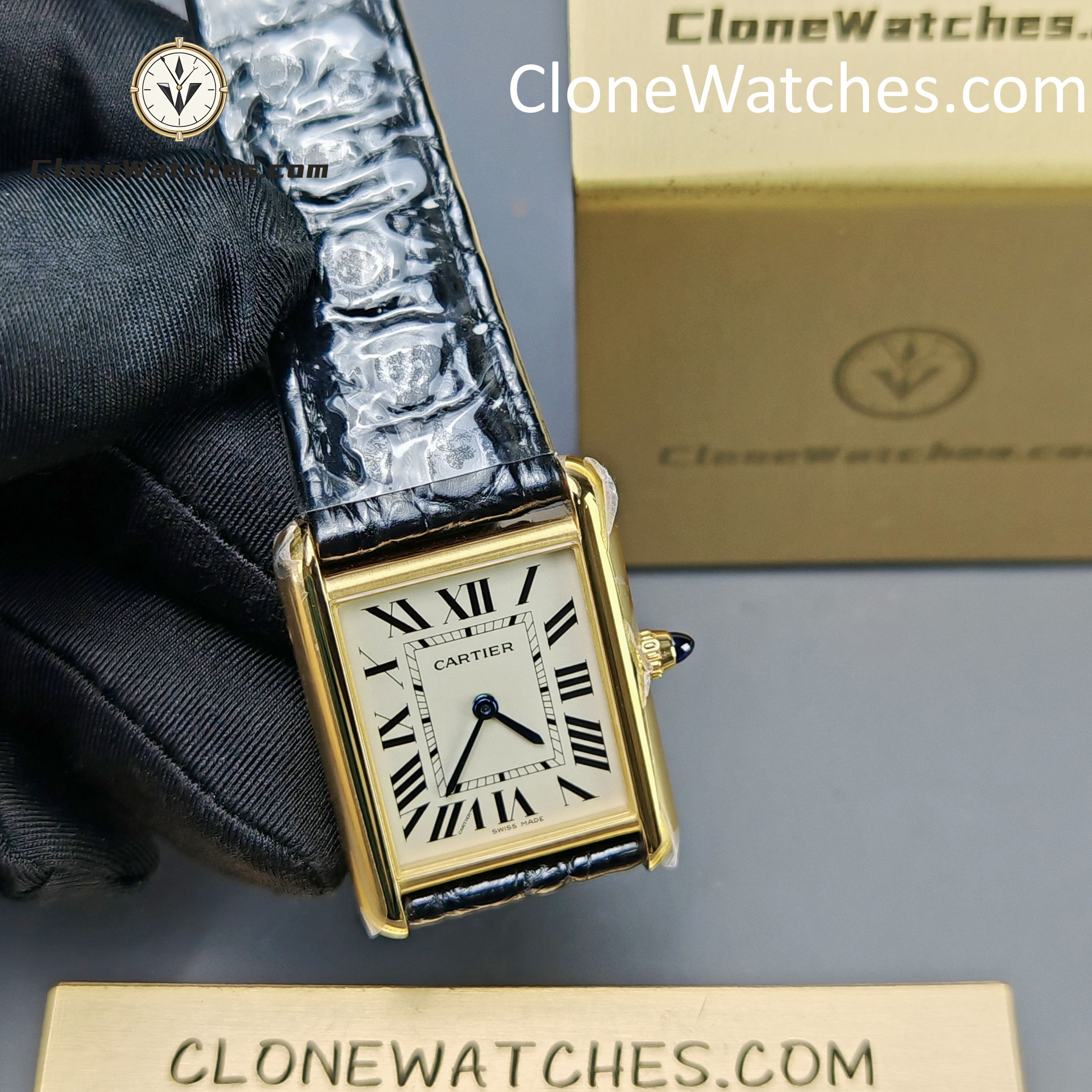 Cartier Super Clone Watches 1:1 Tank White Dial 33.7*25.5MM WGTA0067