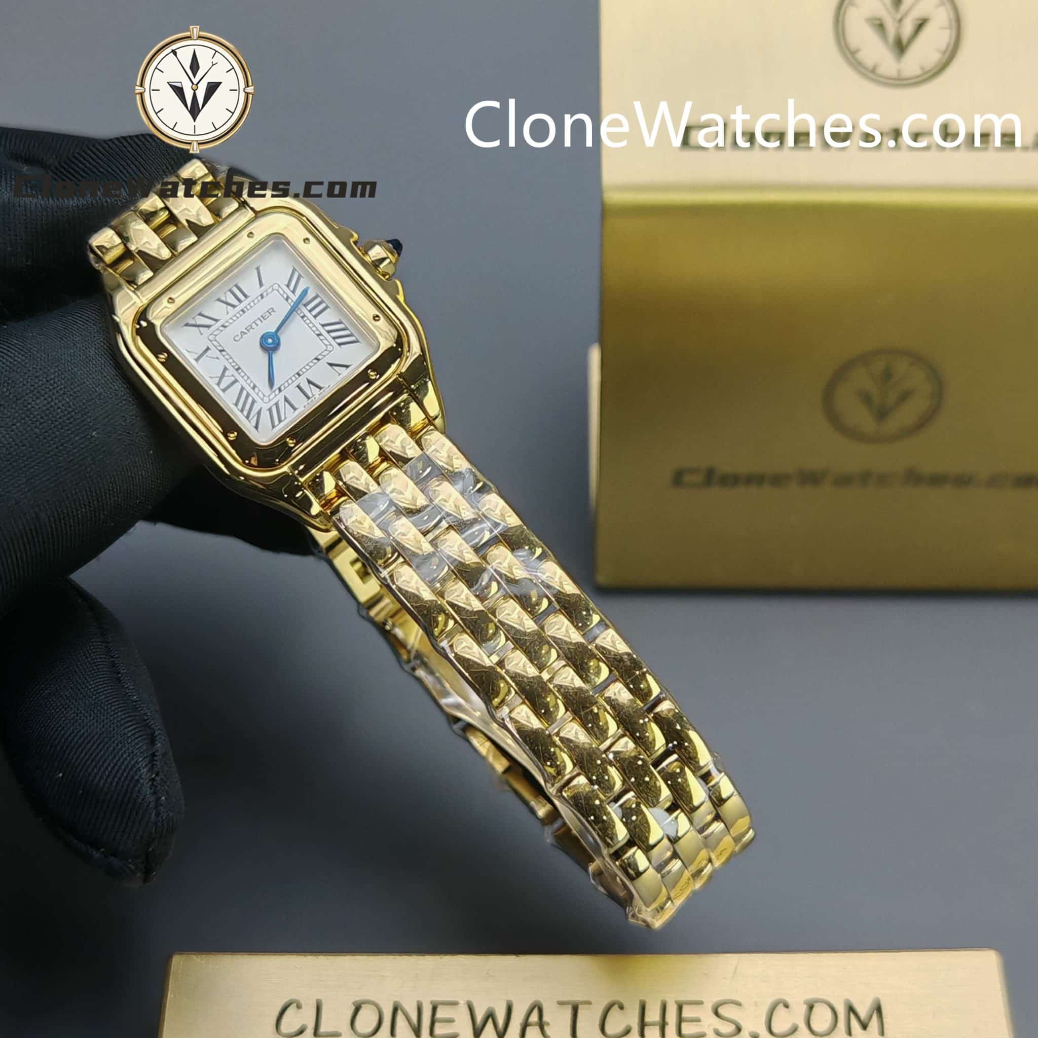 Cartier Super Clone Watches 1:1 PANTHÈRE DE CARTIER White Dial 22mm x30mm WGPN0059