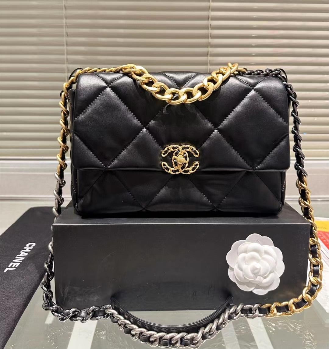Chanel 19 Flap Bag Double chain sheepskin