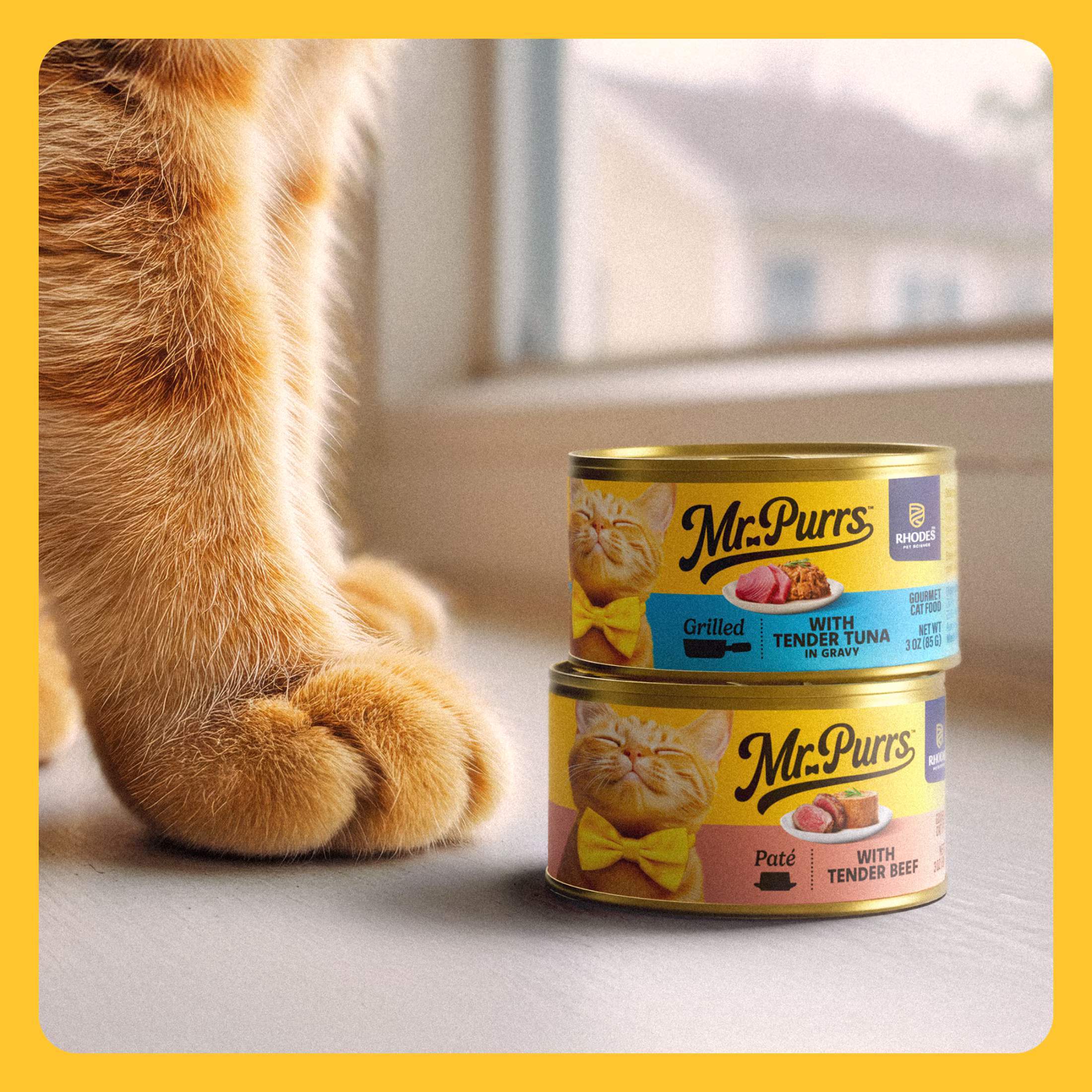 Mr Purrs Tender Beef Pate Wet Cat Food, 3 oz Can