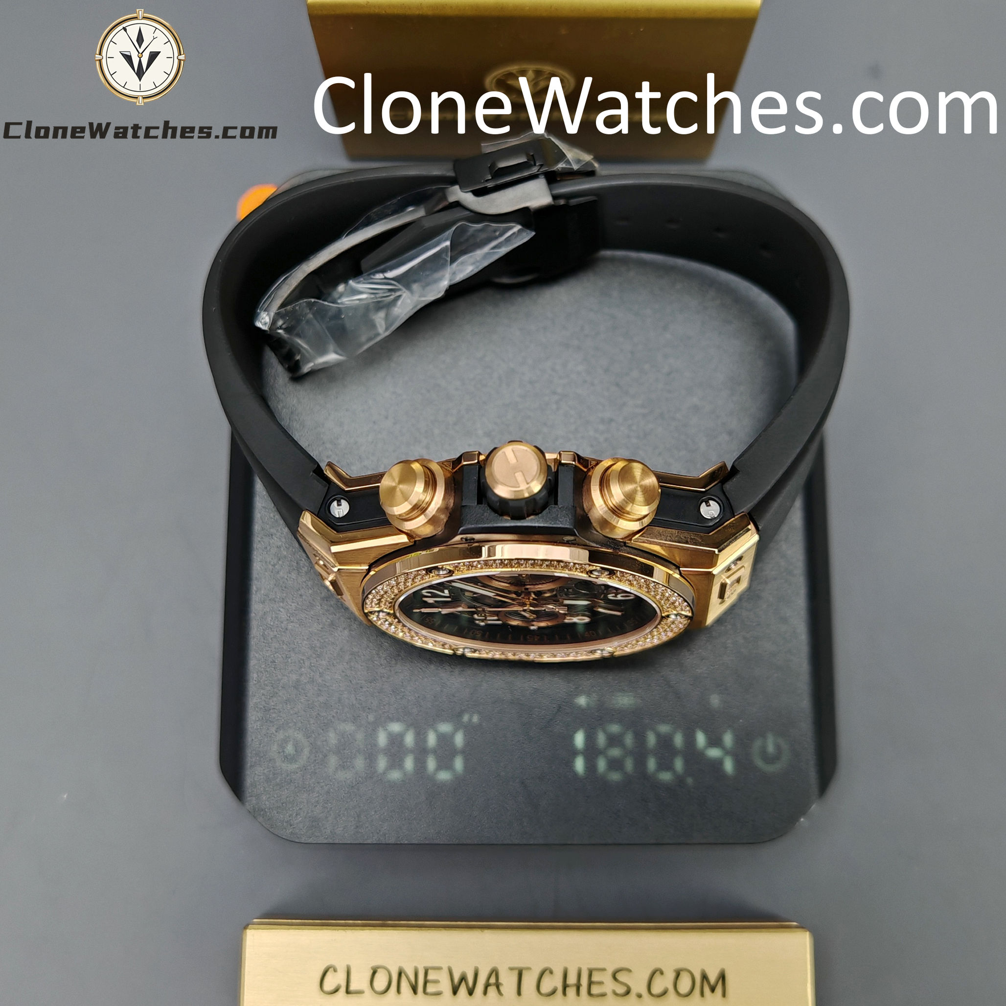 Hublot Super Clone Watches 1:1 Big Bang Unico King Gold Diamonds 42 mm 441.OX.1181.RX.1104