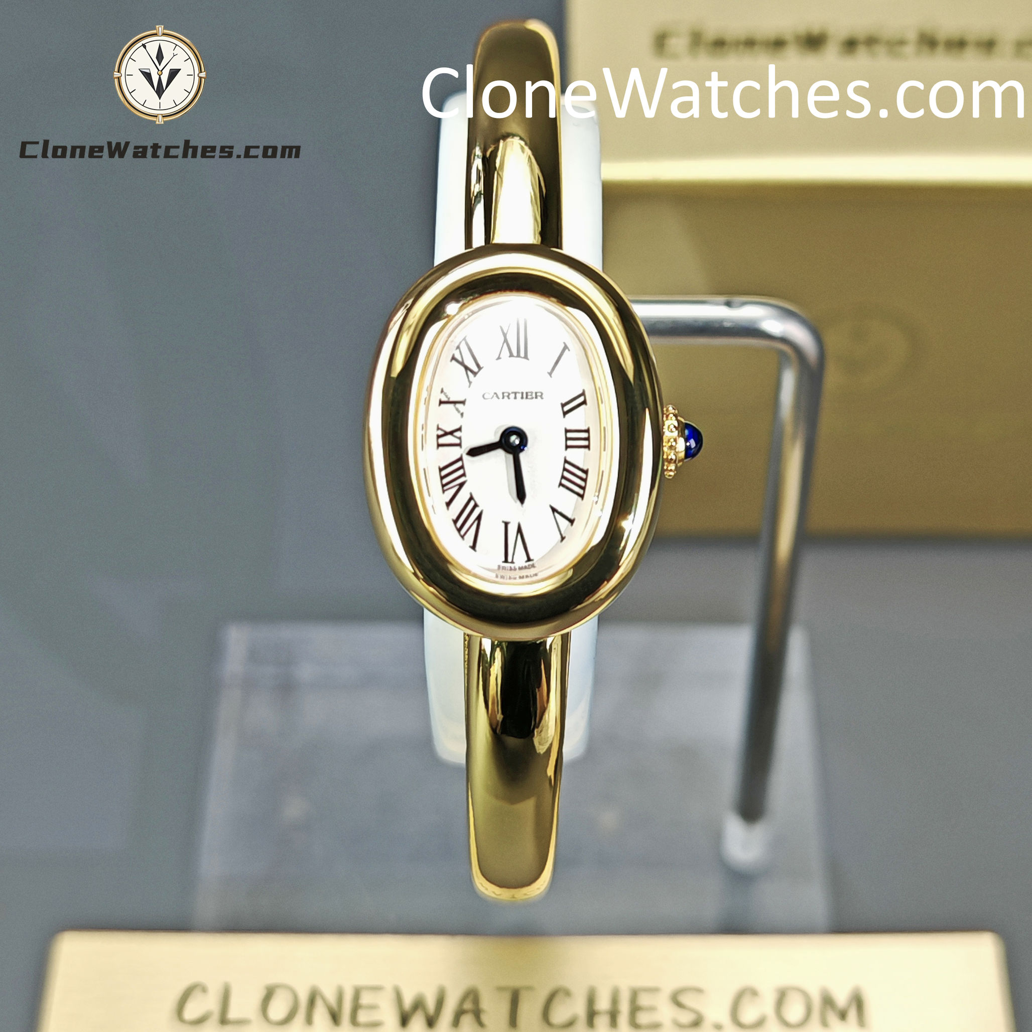 Cartier Super Clone Watches 1:1 Baignoire 18K Gold White Dial WGBA0018