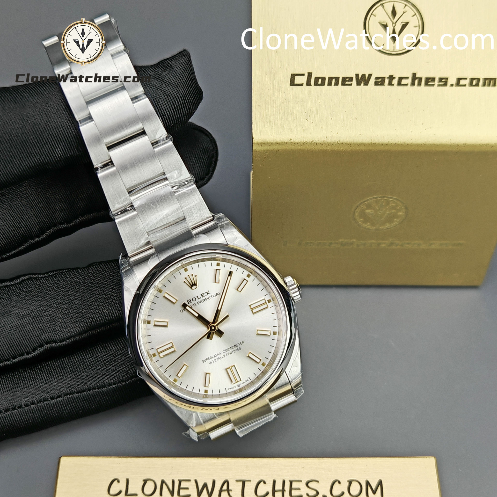 Rolex Super Clone Watches 1:1 Oyster Perpetual Silver Dial 36mm m126000-0001 3230 Movement