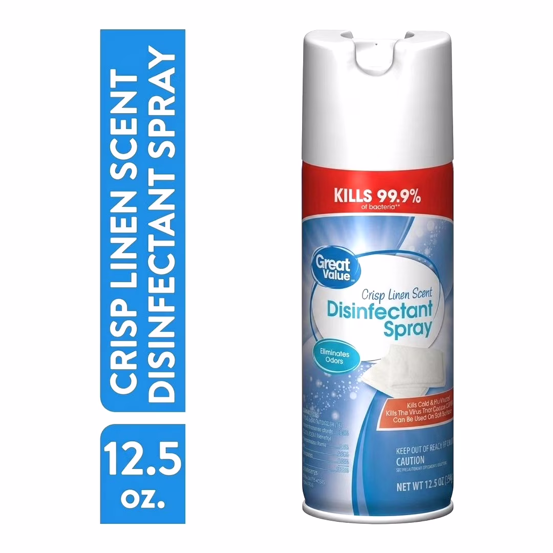 Great Value Disinfectant Spray, Crisp Linen Scent, 12.5 oz