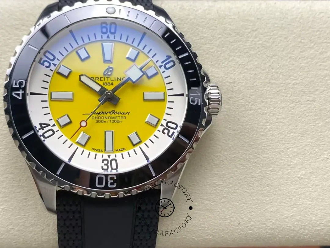 Breitling 1:1 Clone Superocean Automatic 42 Yellow Dial A17375211I1S1 Men's Watch
