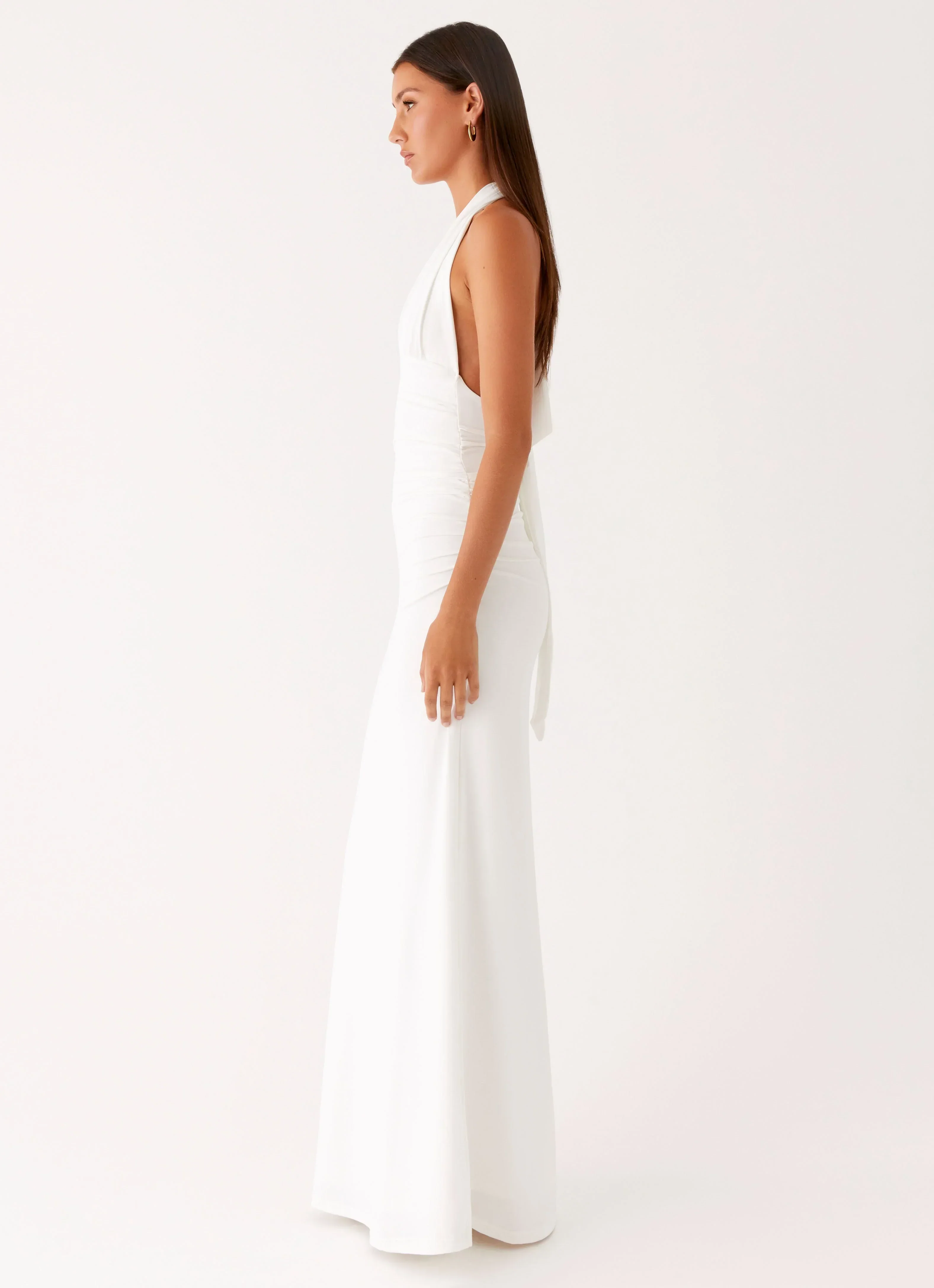 Ilaria Halter Maxi Dress - White