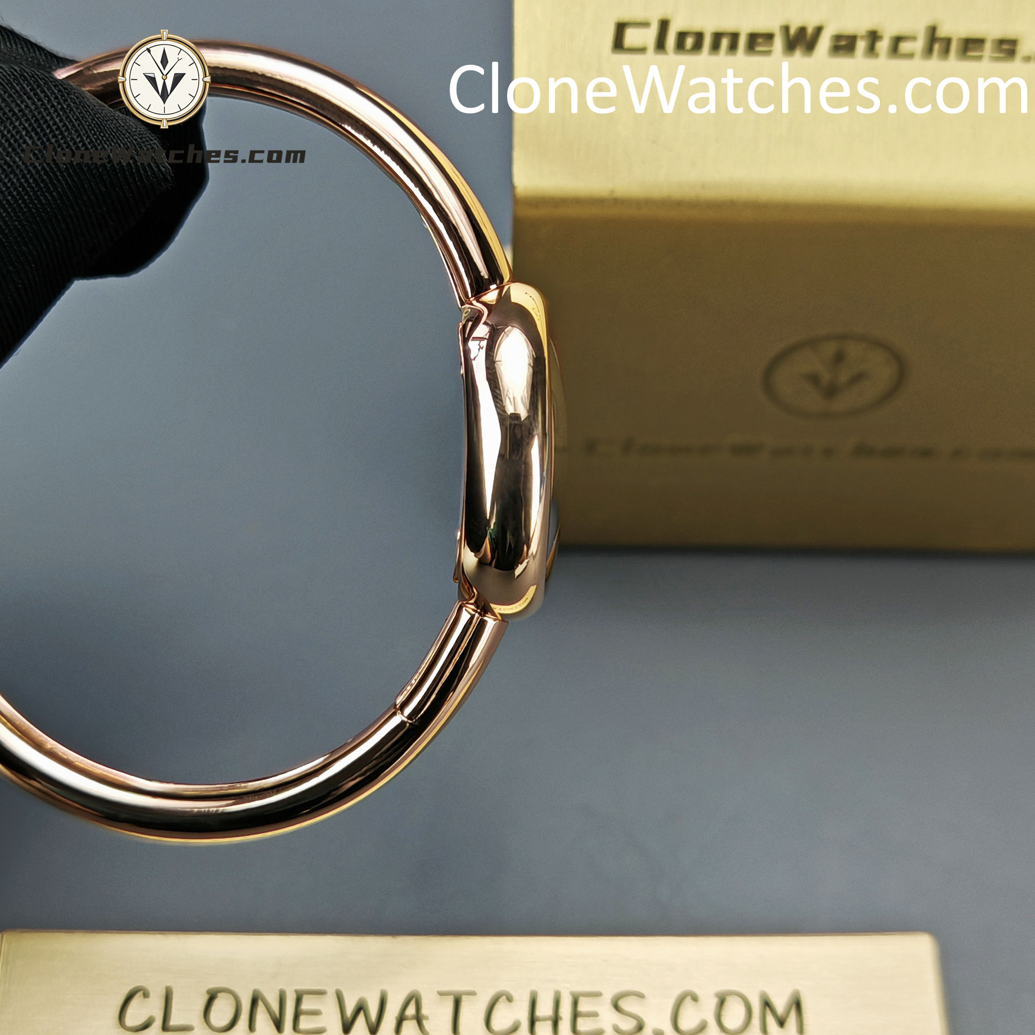 Cartier Super Clone Watches 1:1 Baignoire Rose Gold White Dial WGBA0019