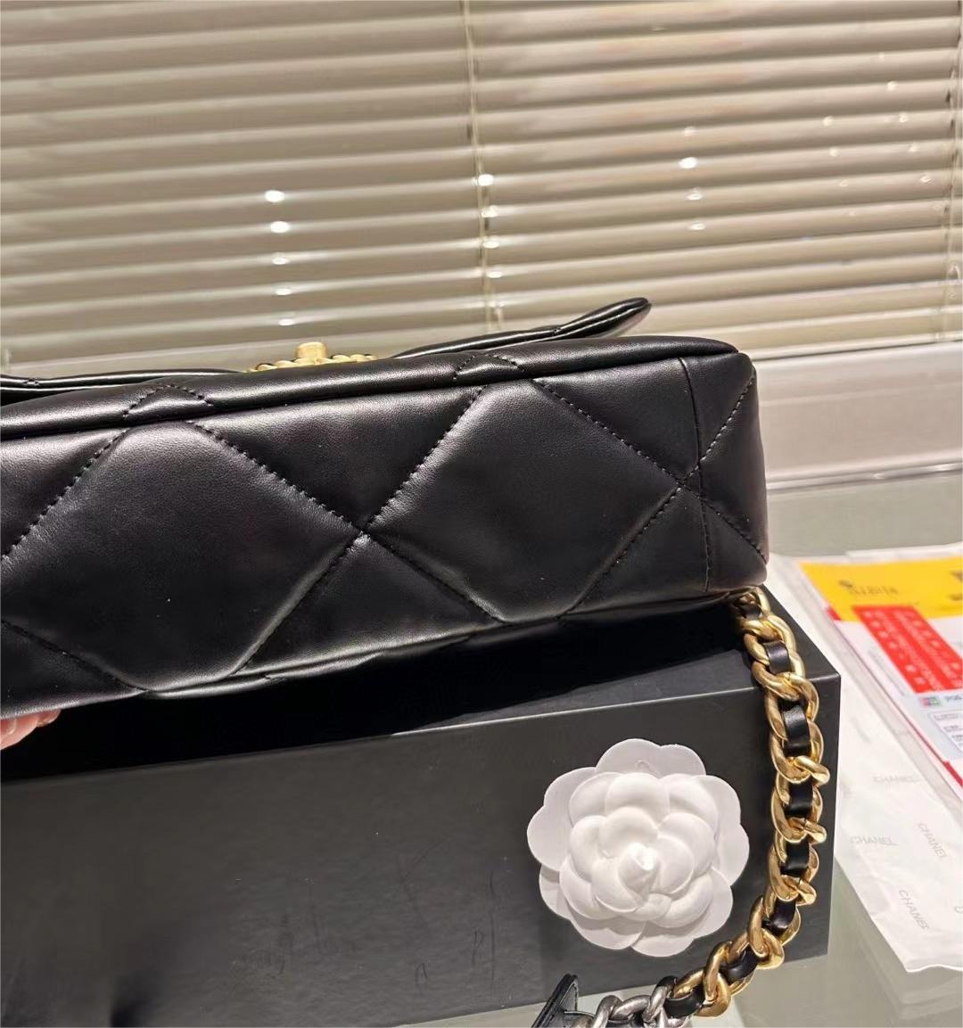 Chanel 19 Flap Bag Double chain sheepskin 30cm