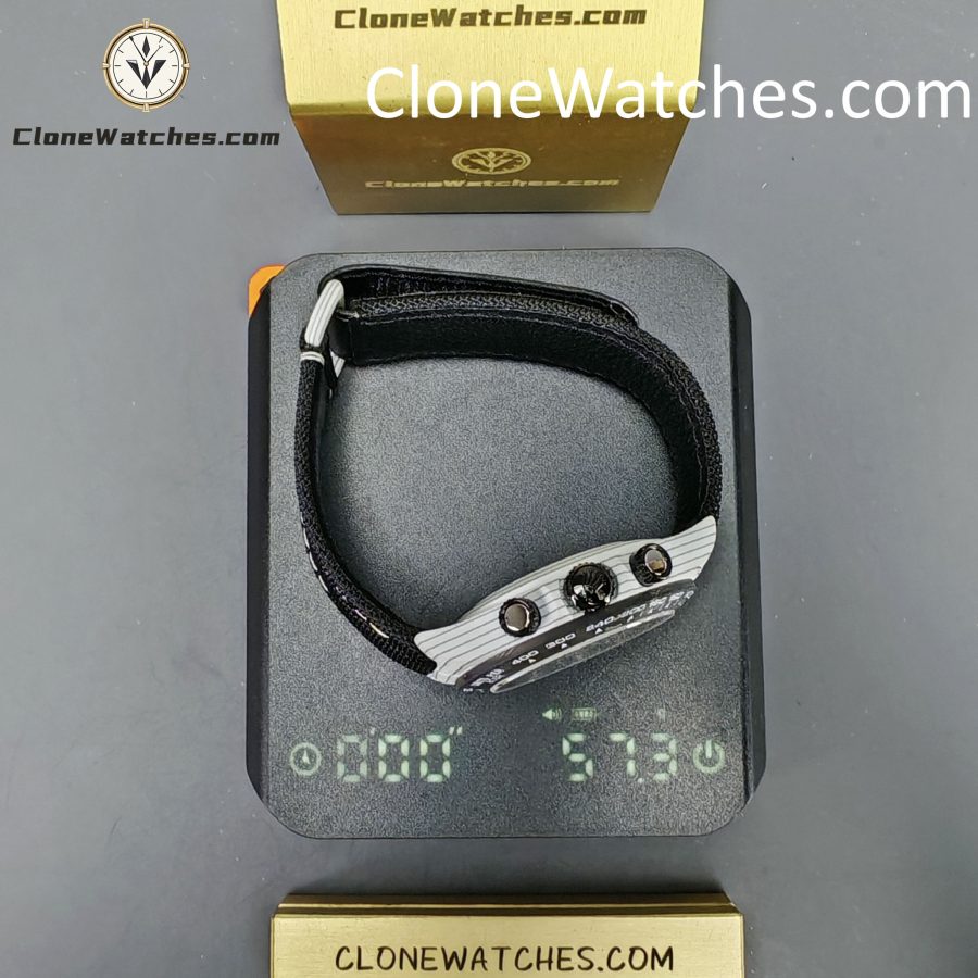 Modified Super Clone Watches 1:1 DiW Rolex Daytona In White Quartz Fiber “IRBIS V2”
