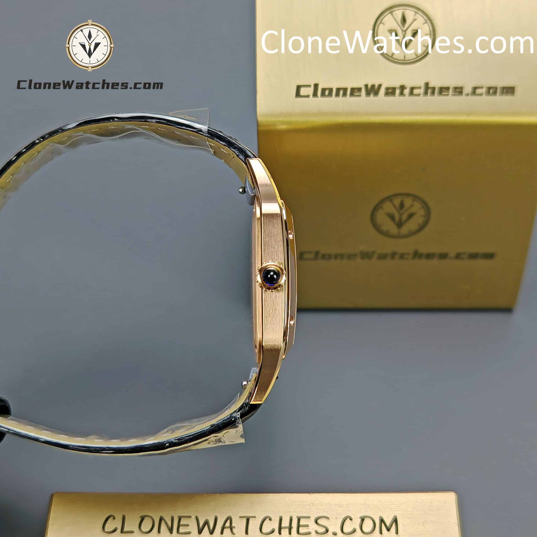 Cartier Super Clone Watches 1:1 Santos Series Silver Grey Dial 43.5*31.4mm WGSA0116