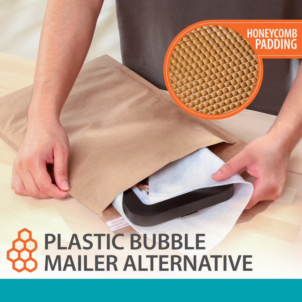 (5 pack) Pen+Gear Self-Seal Honeycomb Padded Mailer, #5, 10.5 in x 16 in, Brown, 1 Count