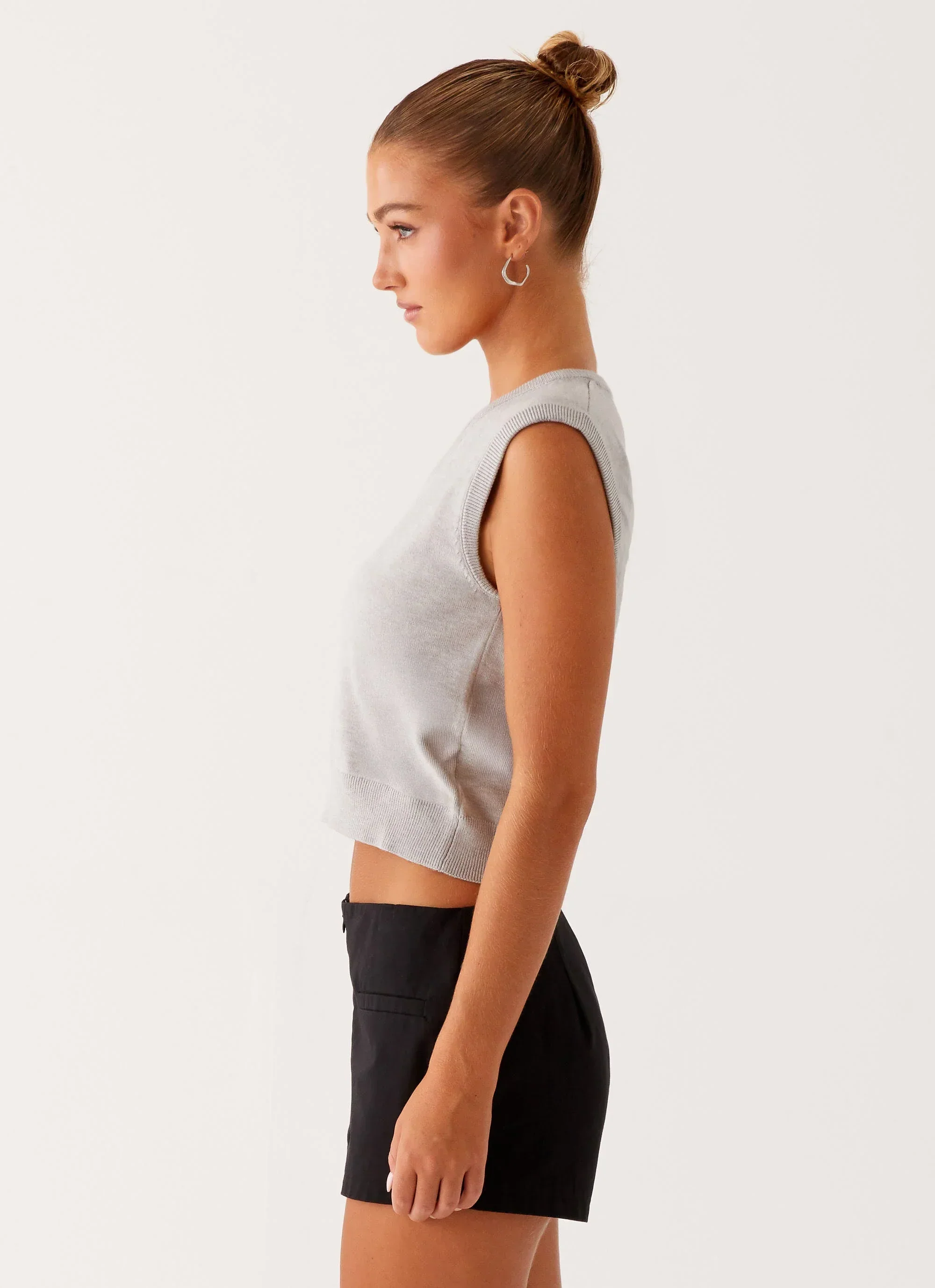 Tyne Knit Vest - Grey