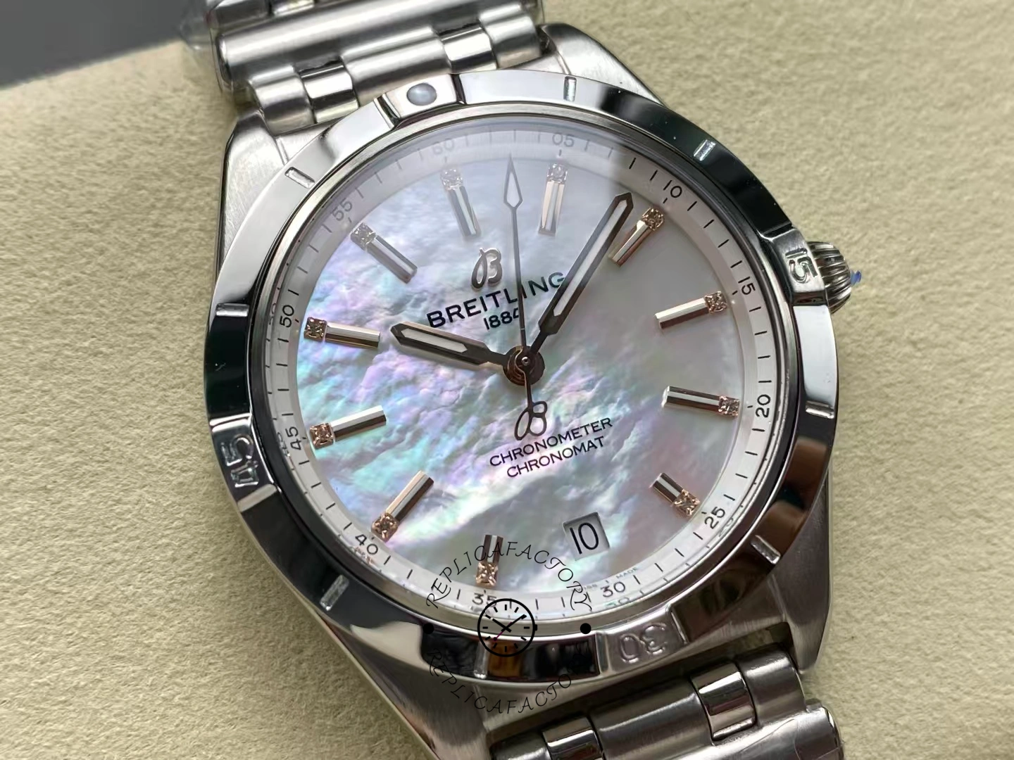Breitling Chronomat Automatic 36mm MOP Dial A10380101A4A1 Replica