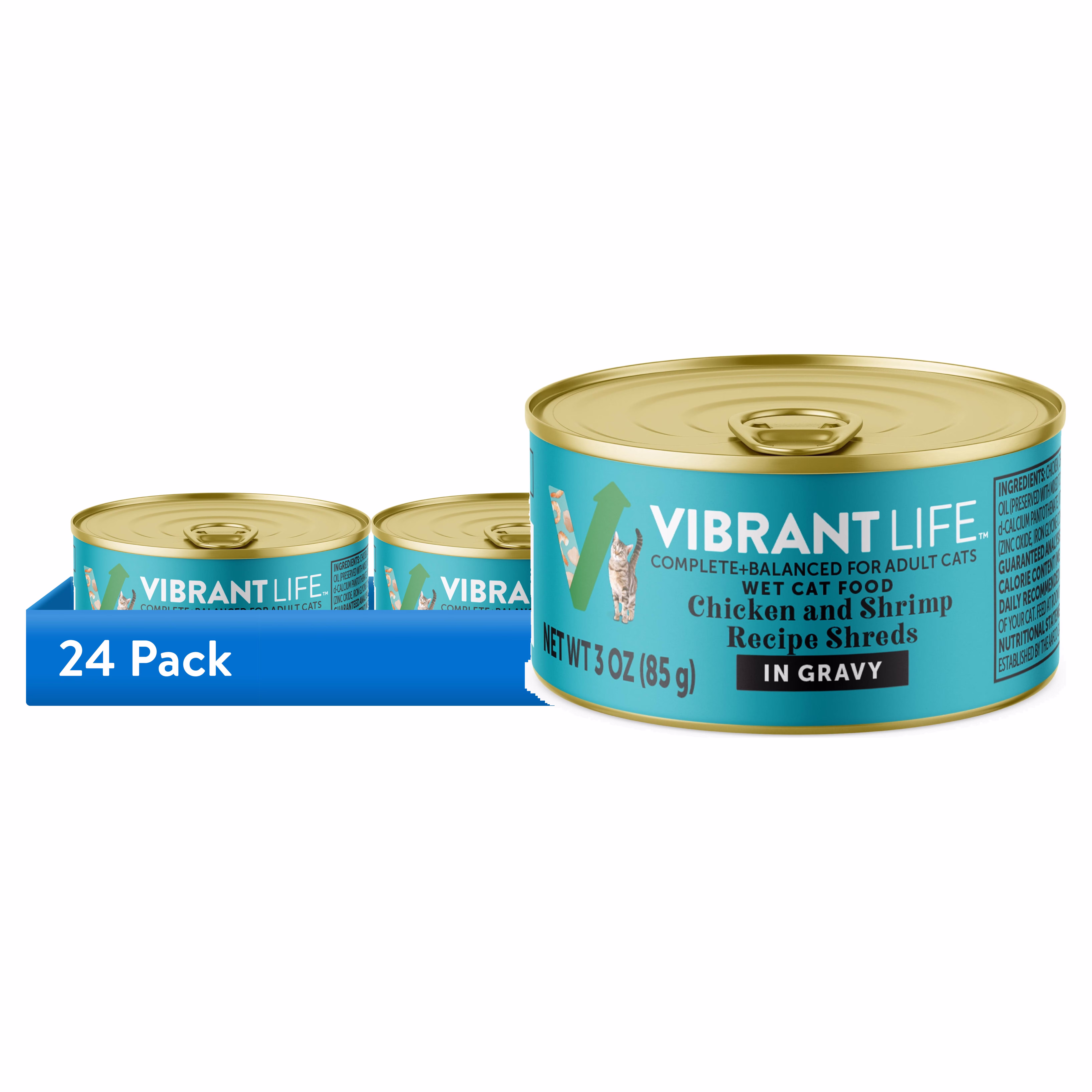 Vibrant Life Chicken & Shrimp Shreds Wet Cat Food, 3 oz Can
