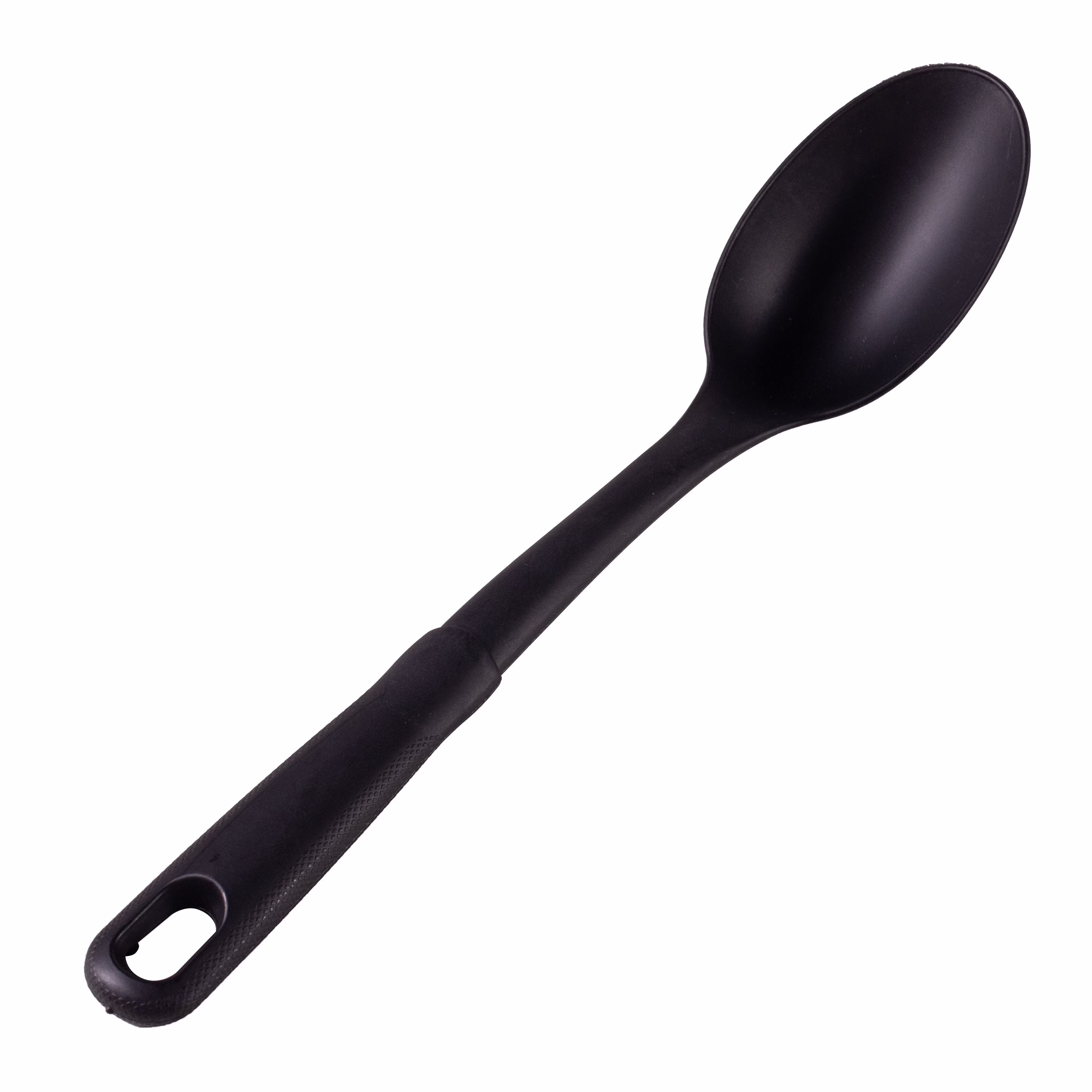 Mainstays Black Nylon Solid Spoon with Comfort Grip Handle, 12.6 Inch