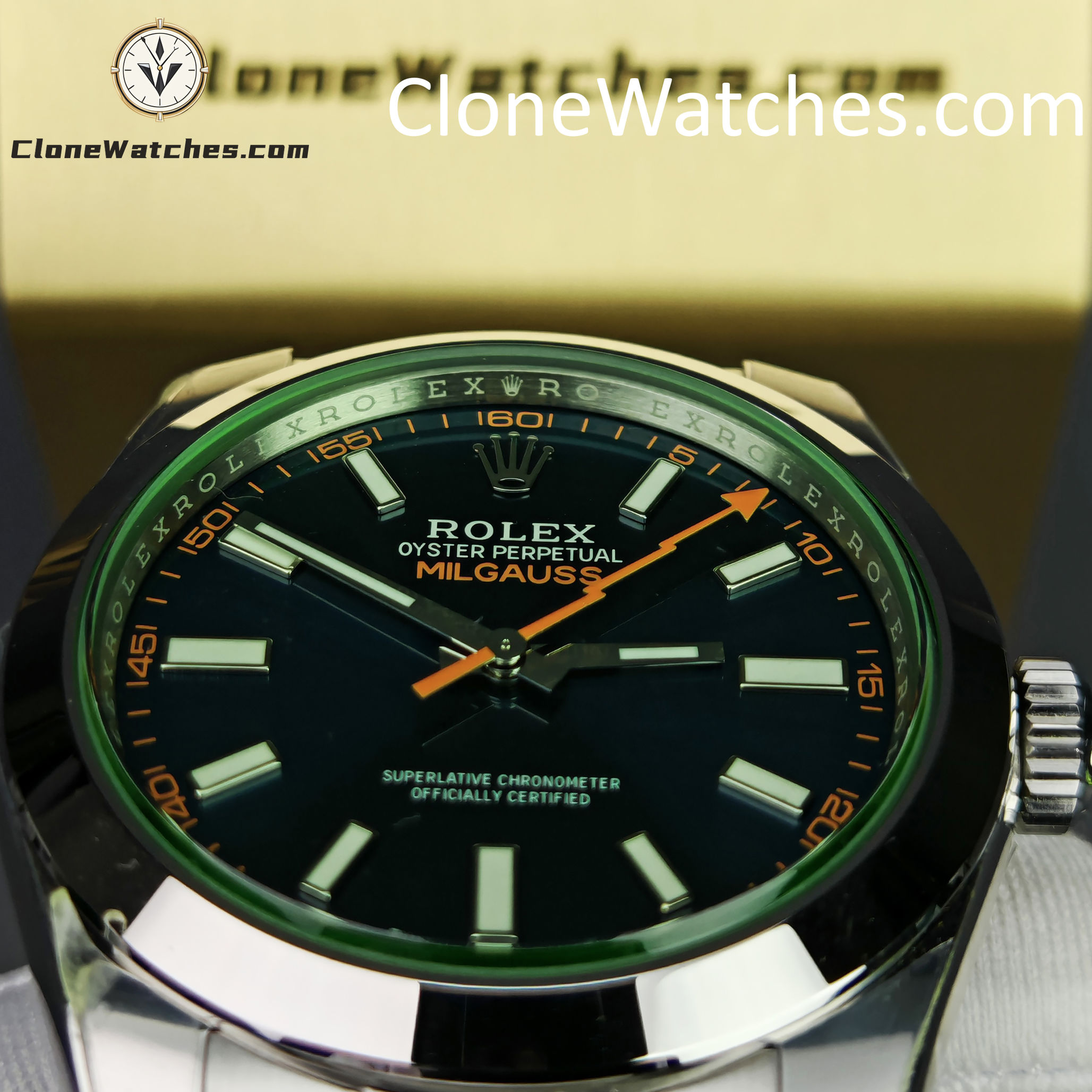 Rolex Super Clone Watches 1:1 Milgauss Blue Dial 3131 Movement