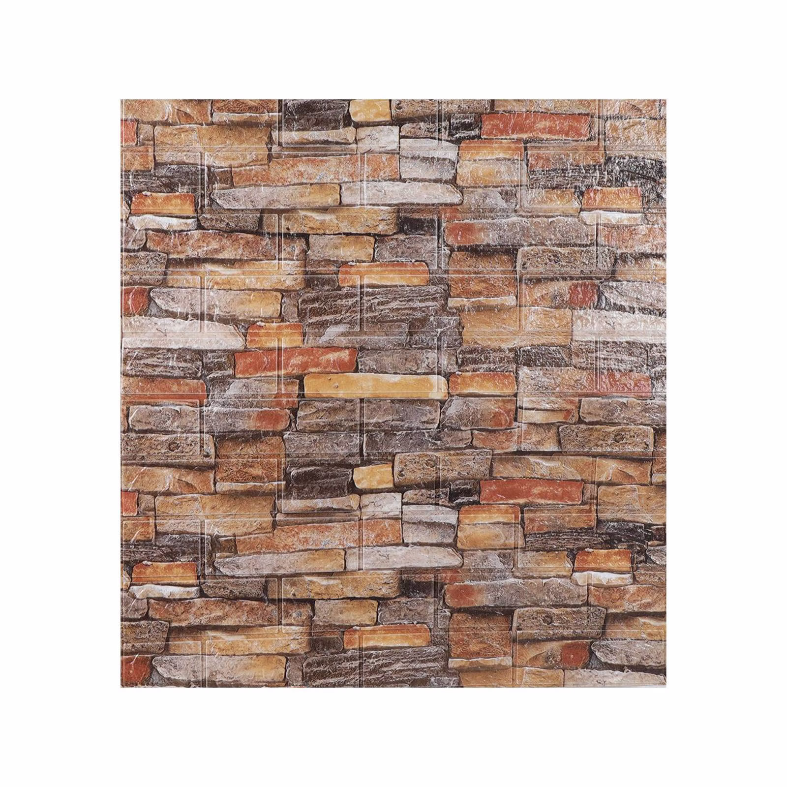 Faux Brick Wall Panels,Thick Anti-Collision self Adhesive 3D Wall Panels Peel and Stick,1-Pack Antique Faux Brick Wall Panels Foam Faux Stone Wallpapers for Bedroom(1,Style E)