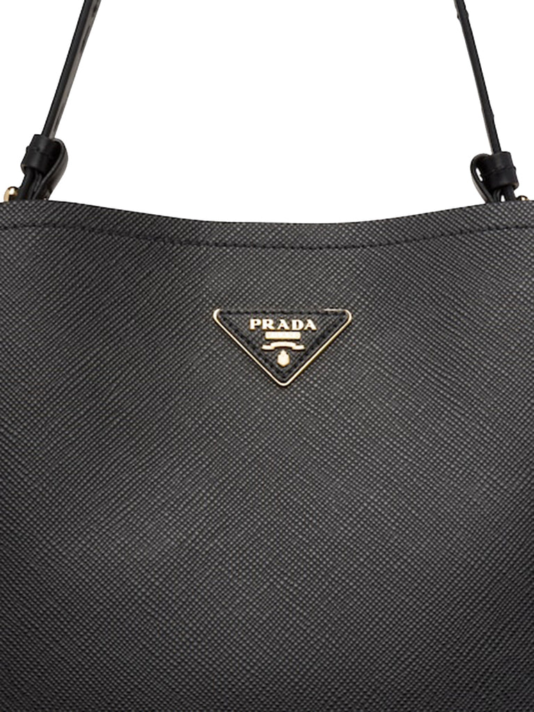 Prada Saffiano Leather Prada Matine Bag in Black