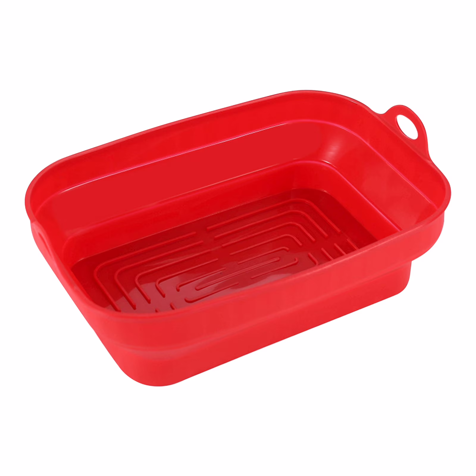 WSBDENLK Food-Grade Silica Gel Baking Tool Folding Baking Tray High Temperature Oven Odorless Rectangular Cake Mould Silicone Basket for Air Fryer