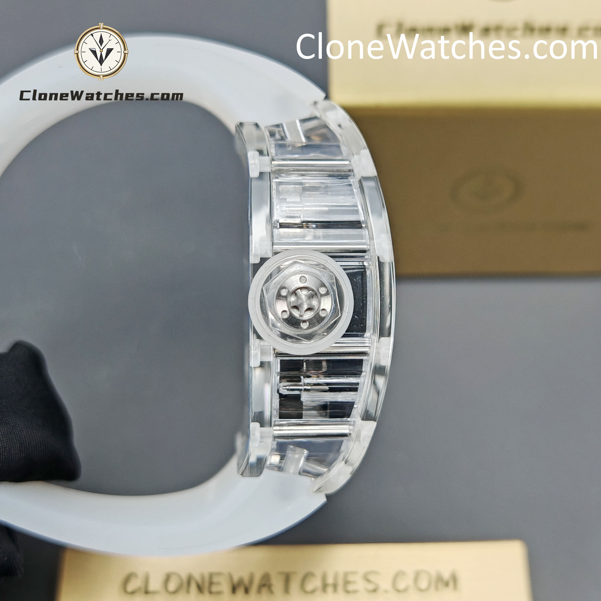 Richard Mille Super Clone Watches 1:1 RM 027 – 03 Full Transparent Tourbillon White Strap