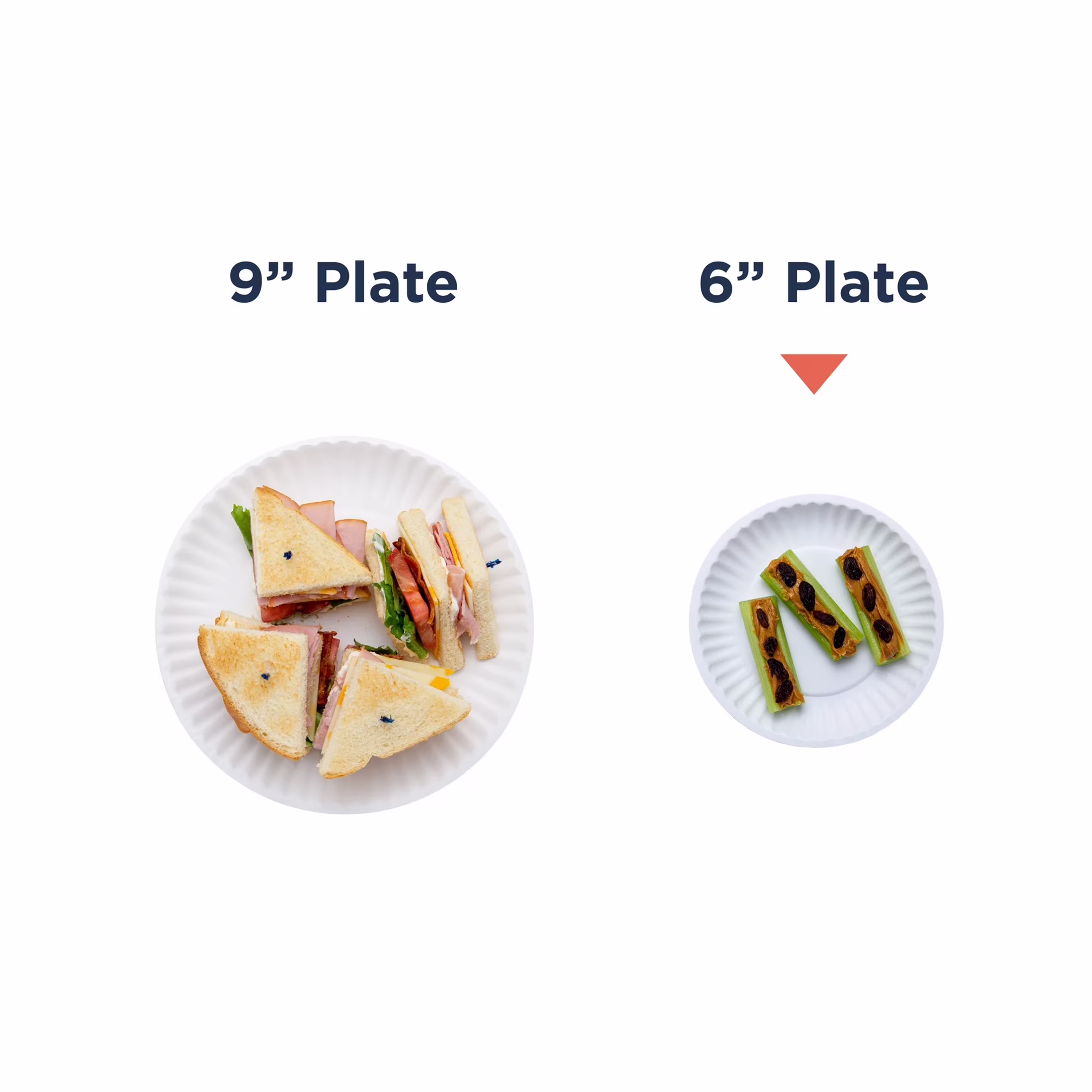 Great Value Uncoated White Paper Plates, 6 Inch, Pack of 50