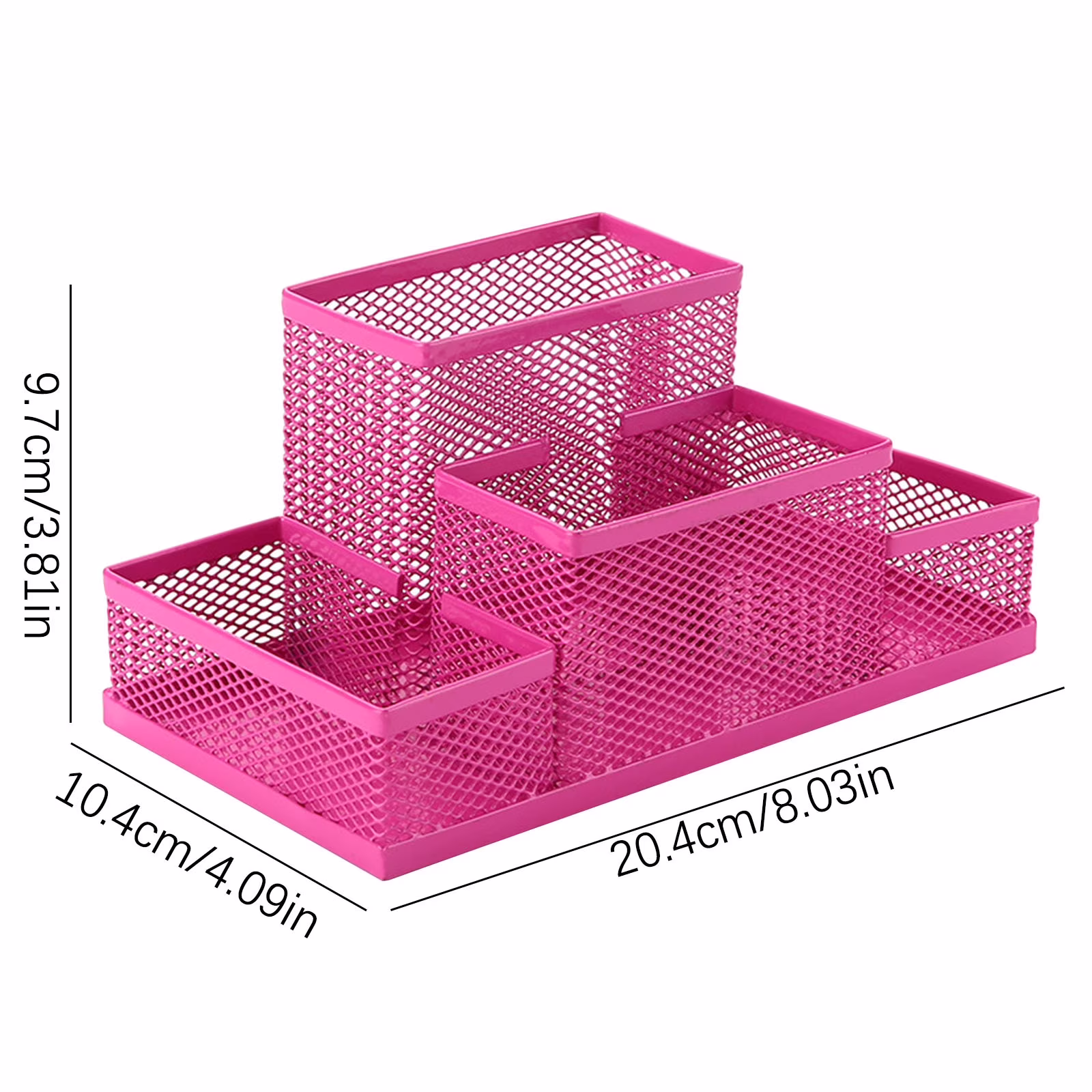 Meitianfacai Mesh Pencil Holder, hot pink