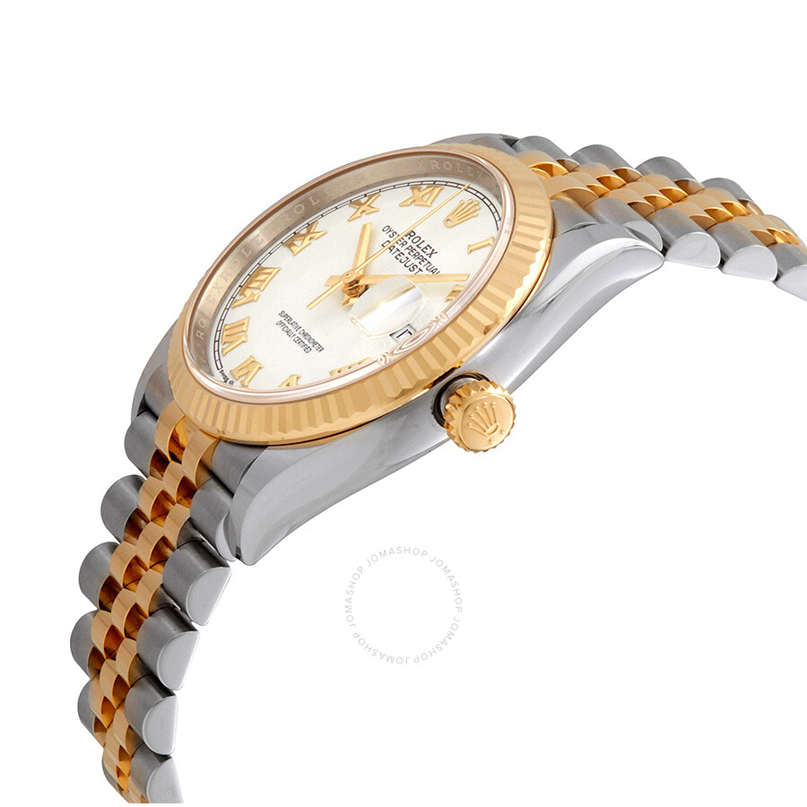 Rolex Datejust 36 White Dial Men s Stainless Steel and 18kt Yellow Gold Jubilee Watch 126233WRJ（Lifetime free warranty+90-days replacement service & Refund!.）