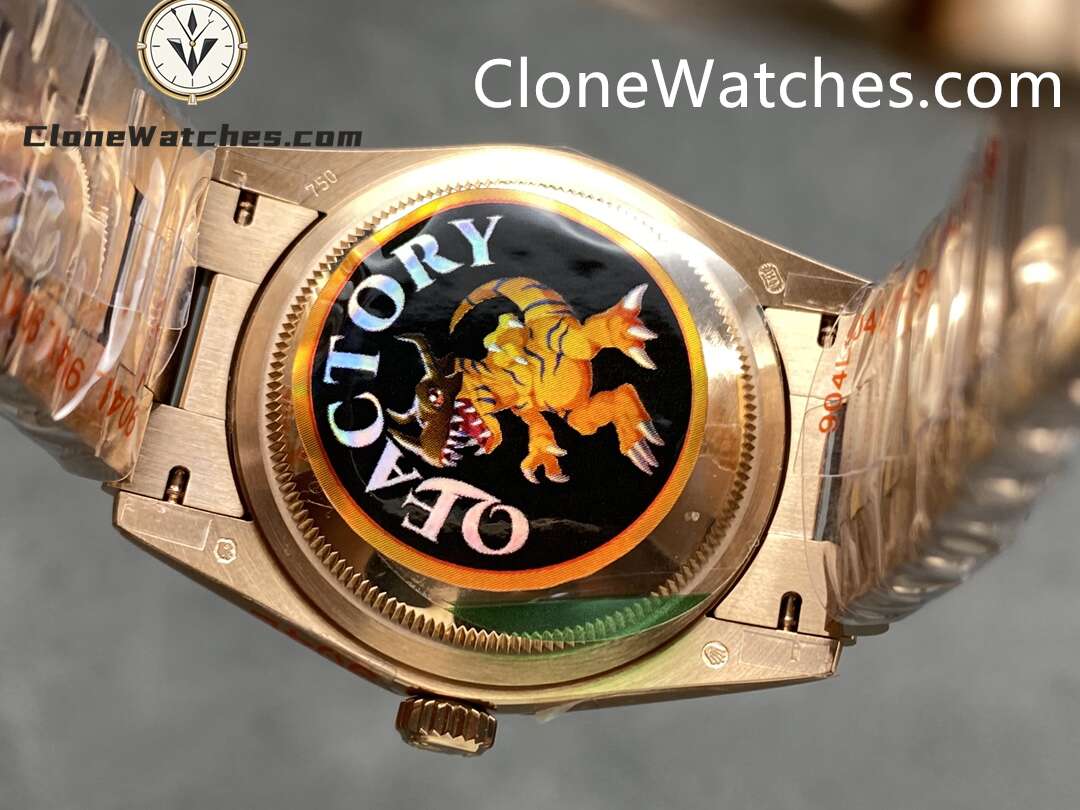 Rolex Super Clone Watches 1:1 Day Date Rose Gold Gray Dial 36mm m128235-0050 3255 Movement