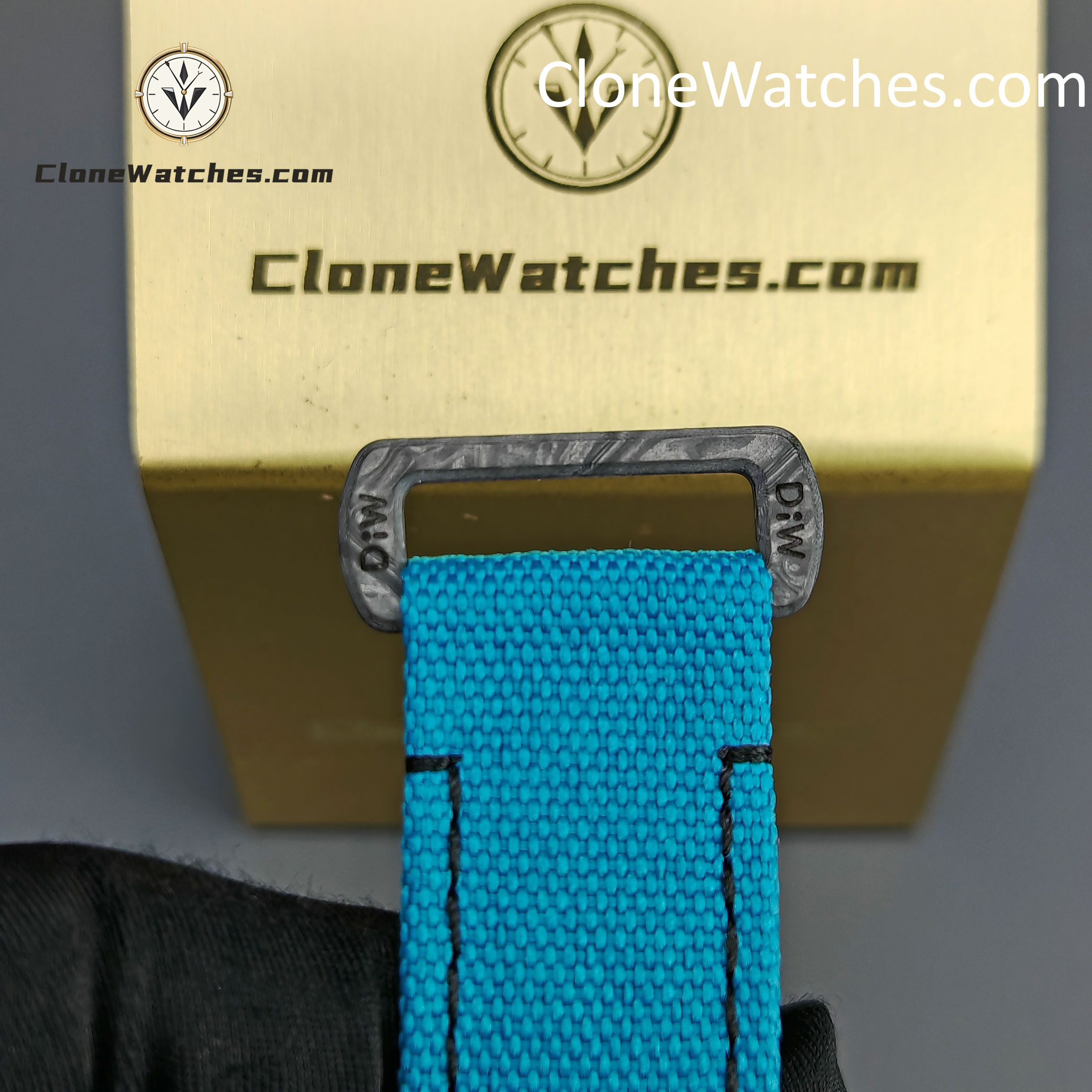 Modified Super Clone Watches 1:1 DIW Rolex Daytona Blue Dial 4130 Movement Blue Strap