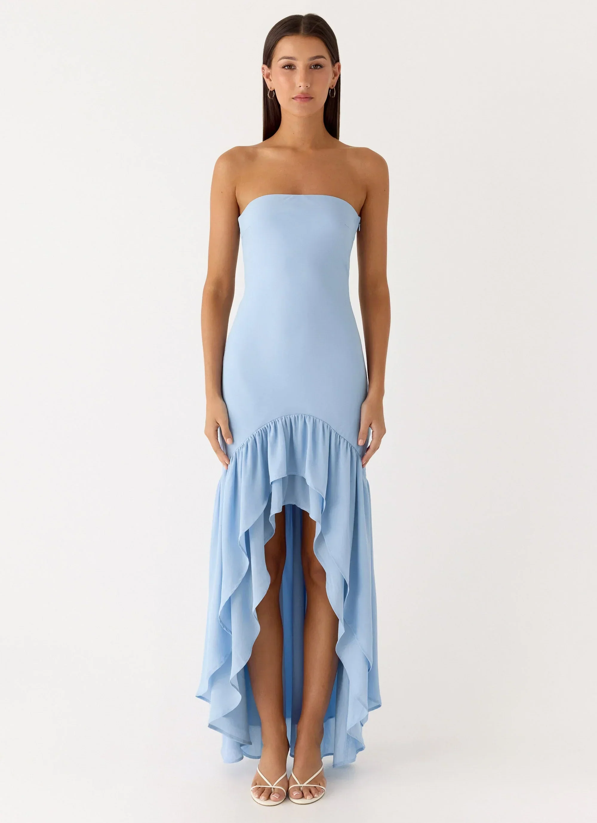 Evander Chiffon Maxi Dress - Blue