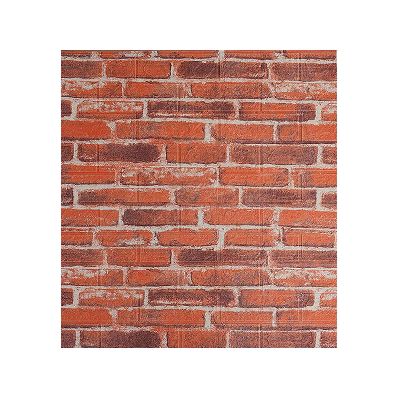 Faux Brick Wall Panels,Thick Anti-Collision self Adhesive 3D Wall Panels Peel and Stick,1-Pack Antique Faux Brick Wall Panels Foam Faux Stone Wallpapers for Bedroom(1,Style E)