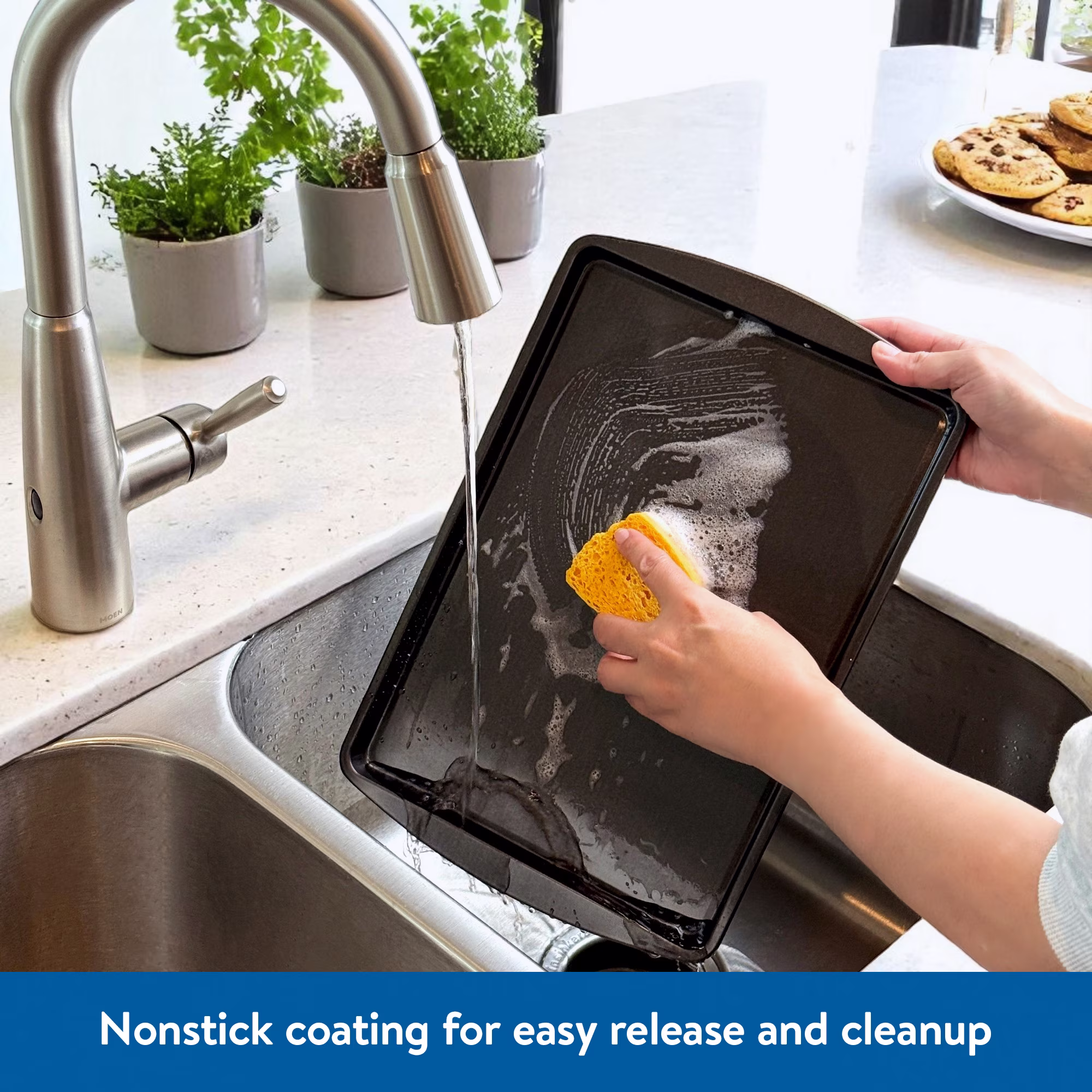 (3 pack) Mainstays Nonstick 9x13 Cookie Sheet Bakeware Pan