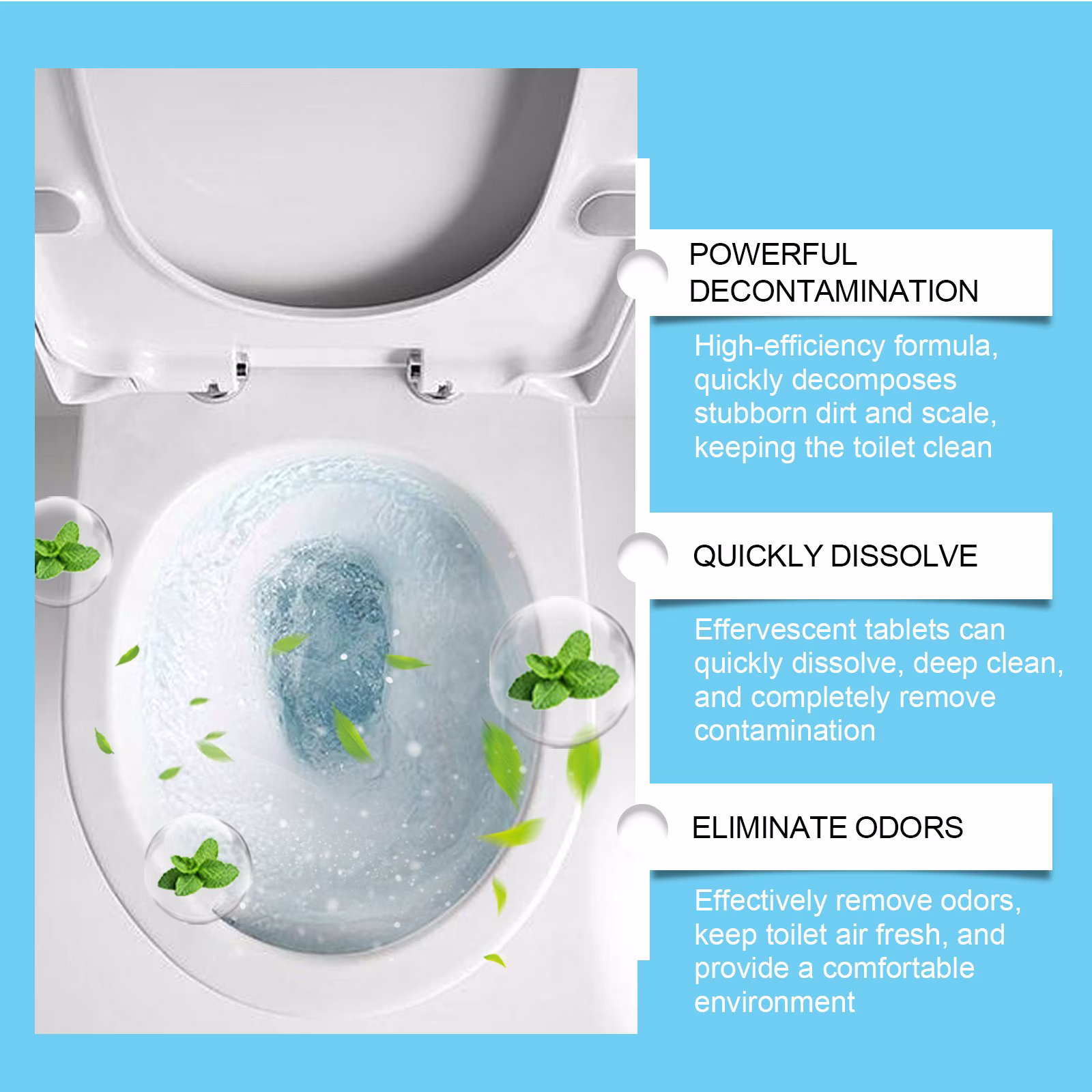 Kumdkd Toilet Bowl Cleaner Tablets, Starter Set, 6 Count, Plastic-Free, No Harsh Chemicals, Plant-Based