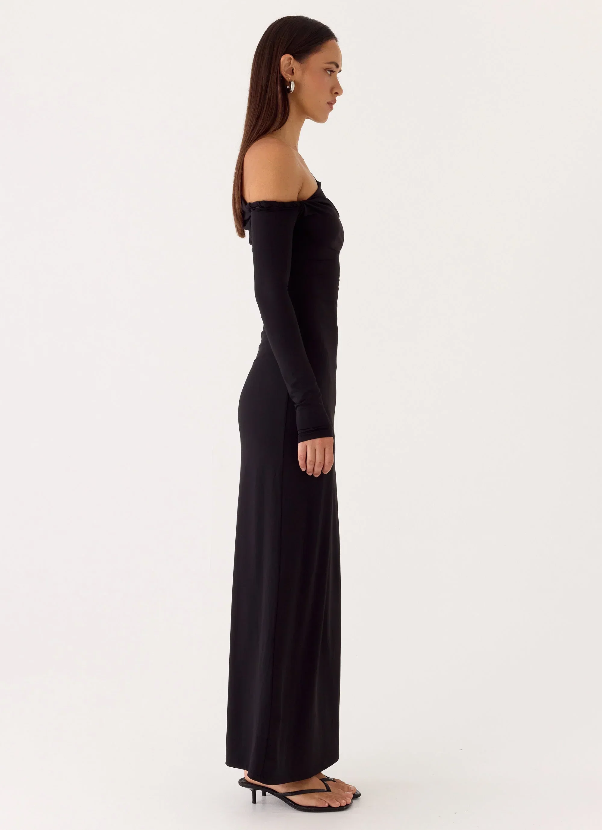 Jordana Twist Maxi Dress - Black