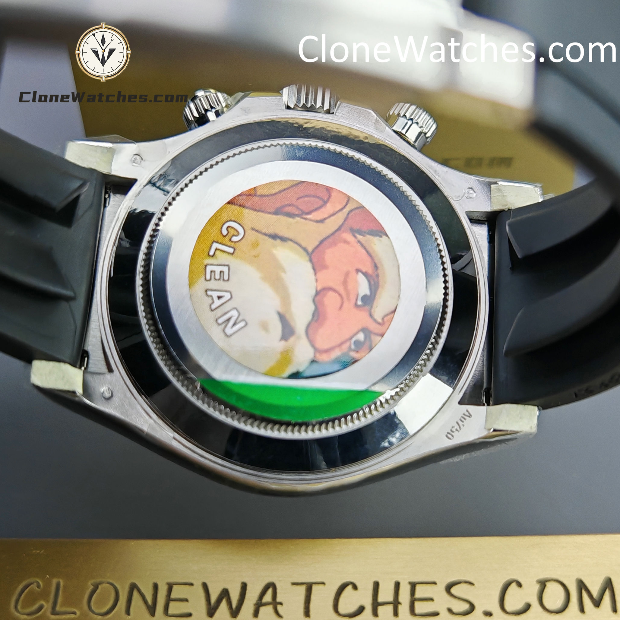 Rolex Super Clone Watches 1:1 Daytona Silver/Black Dial Rubber Strap M116519 4130 Movement
