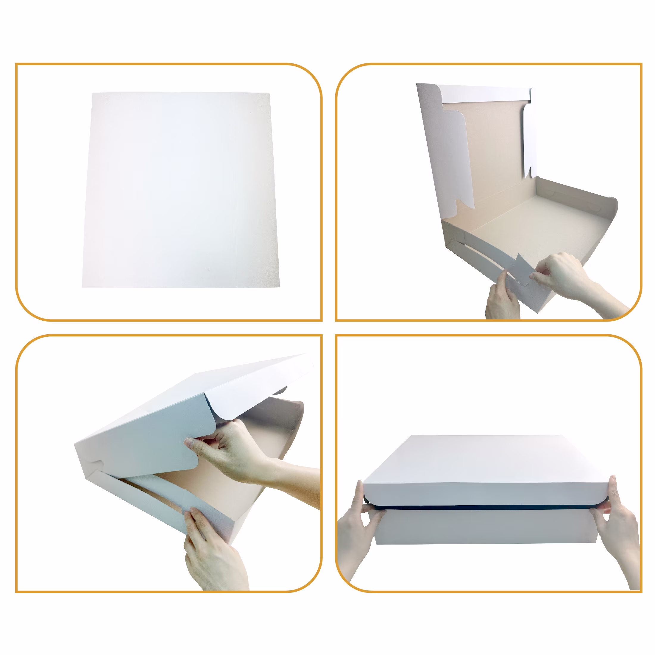 (3 pack) Way To Celebrate White Folding Cake Box, 19 in x 14 in x 4 in