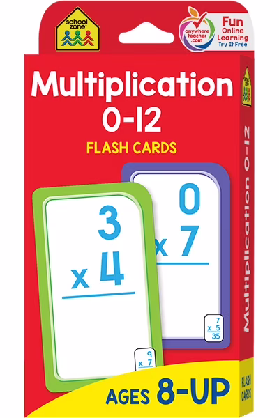School Zone Multiplication 0-12 Flash Cards (Revised edition) (Hardcover)