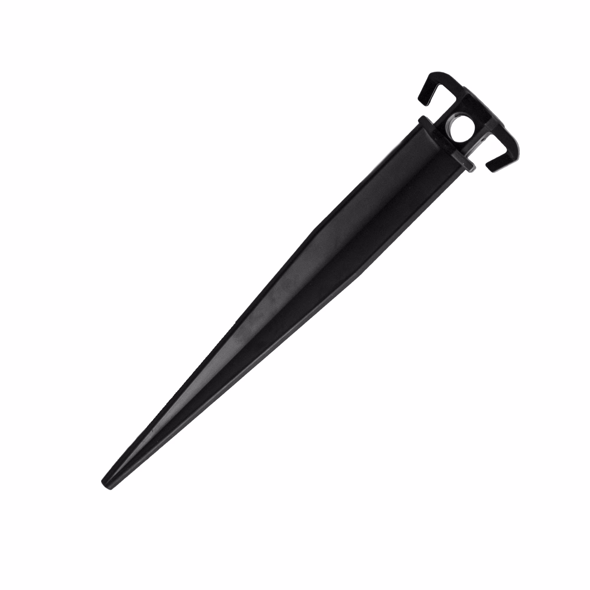 Hyper Tough Item# GS10-10HT, Plastic Ground Garden and Tent Stake, Black 10