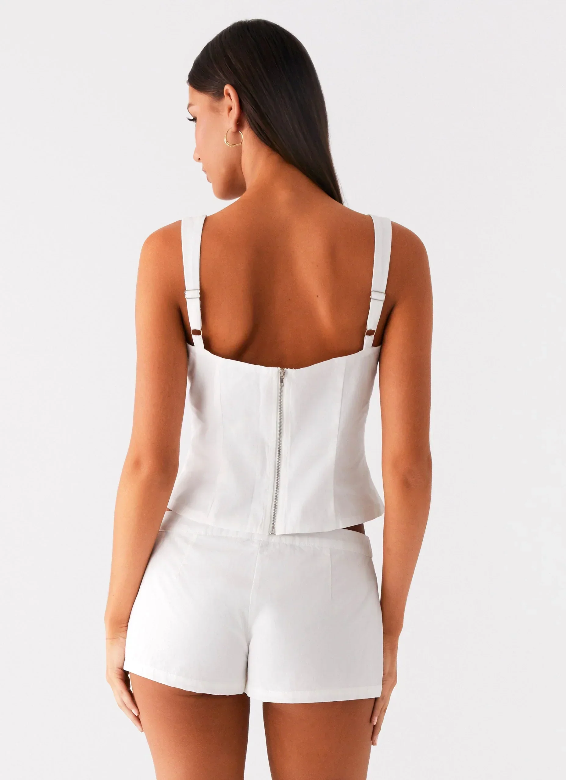 Coastline Bustier Top - White