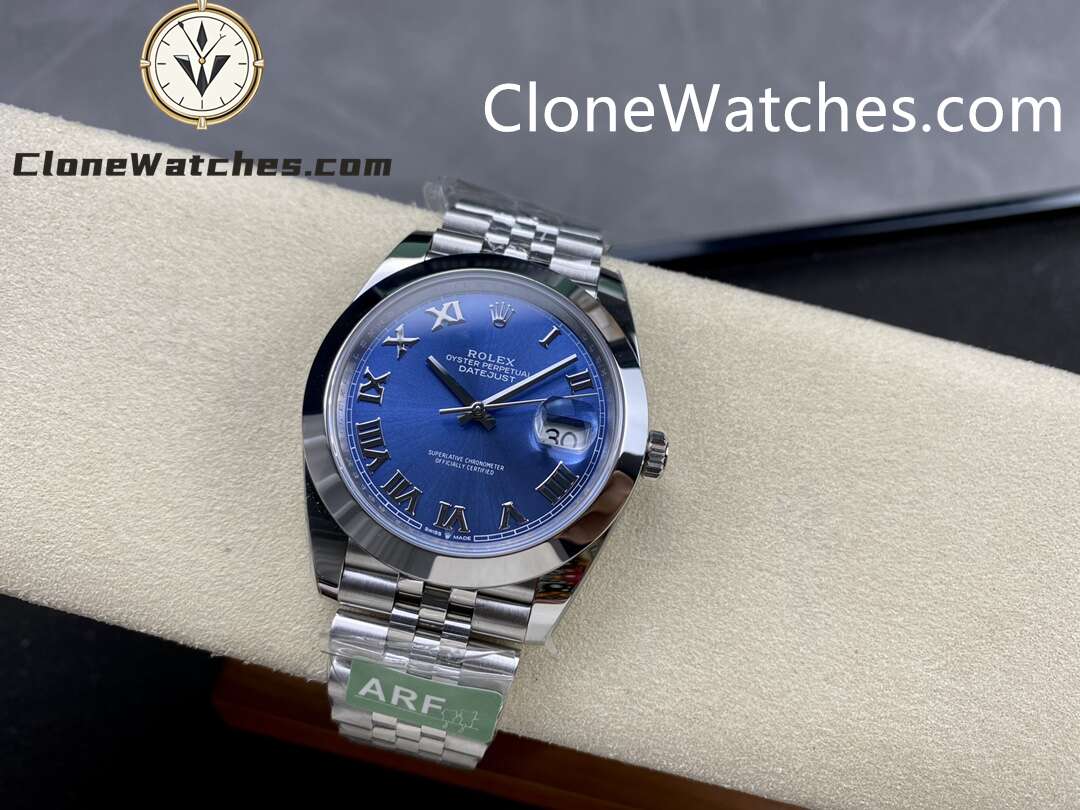 Rolex Super Clone Watches 1:1 DateJust Blue Roman Dial m126300-0018 Jubilee 41MM 3235 Movement