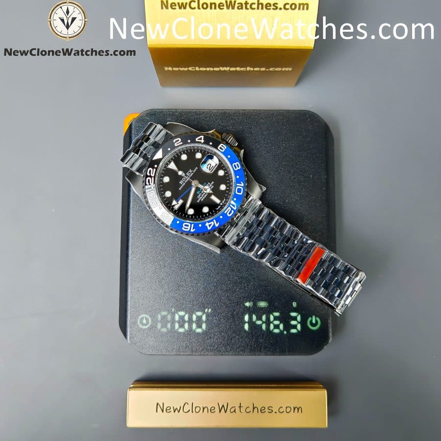 Modified Super Clone Watches 1:1 Rolex BATMAN GMT Master Black Dial 3285 Movement