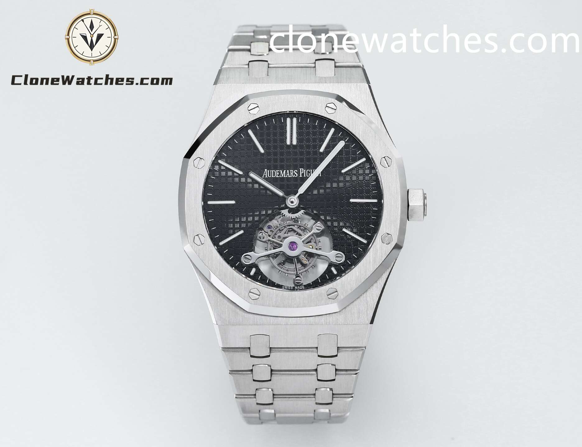 Audemars Piguet Super Clone Watches 1:1 Royal Oak 26512ST Black Tourbillon Dial 41mm
