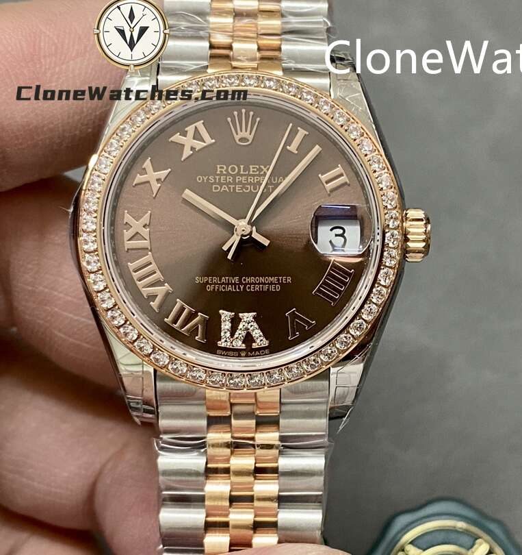 Rolex Super Clone Watches 1:1 DateJust m278381rbr-0006 Jubilee 31MM 2236 Movement