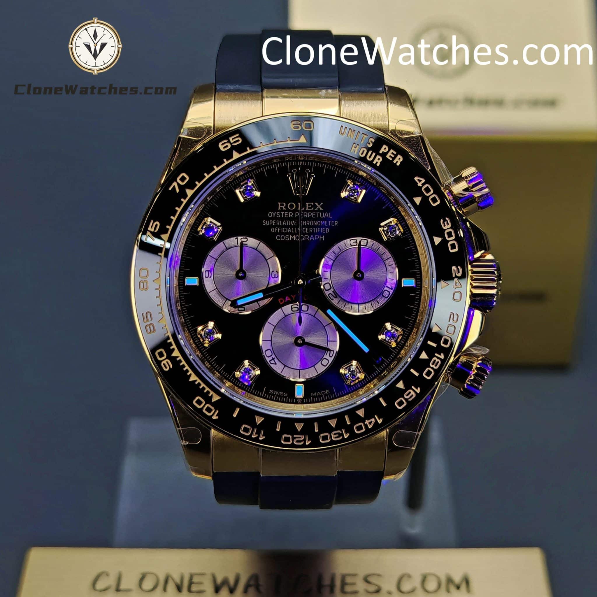 Rolex Super Clone Watches 1:1 Daytona 18k Gold M126518ln-0006 4131 Movement