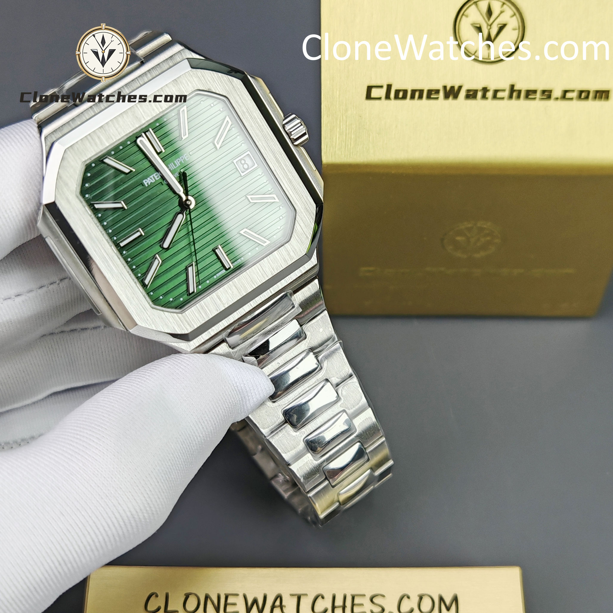 Patek Philippe Super Clone Watches 1:1 Cubitus 5821/1A-001 Green Dial