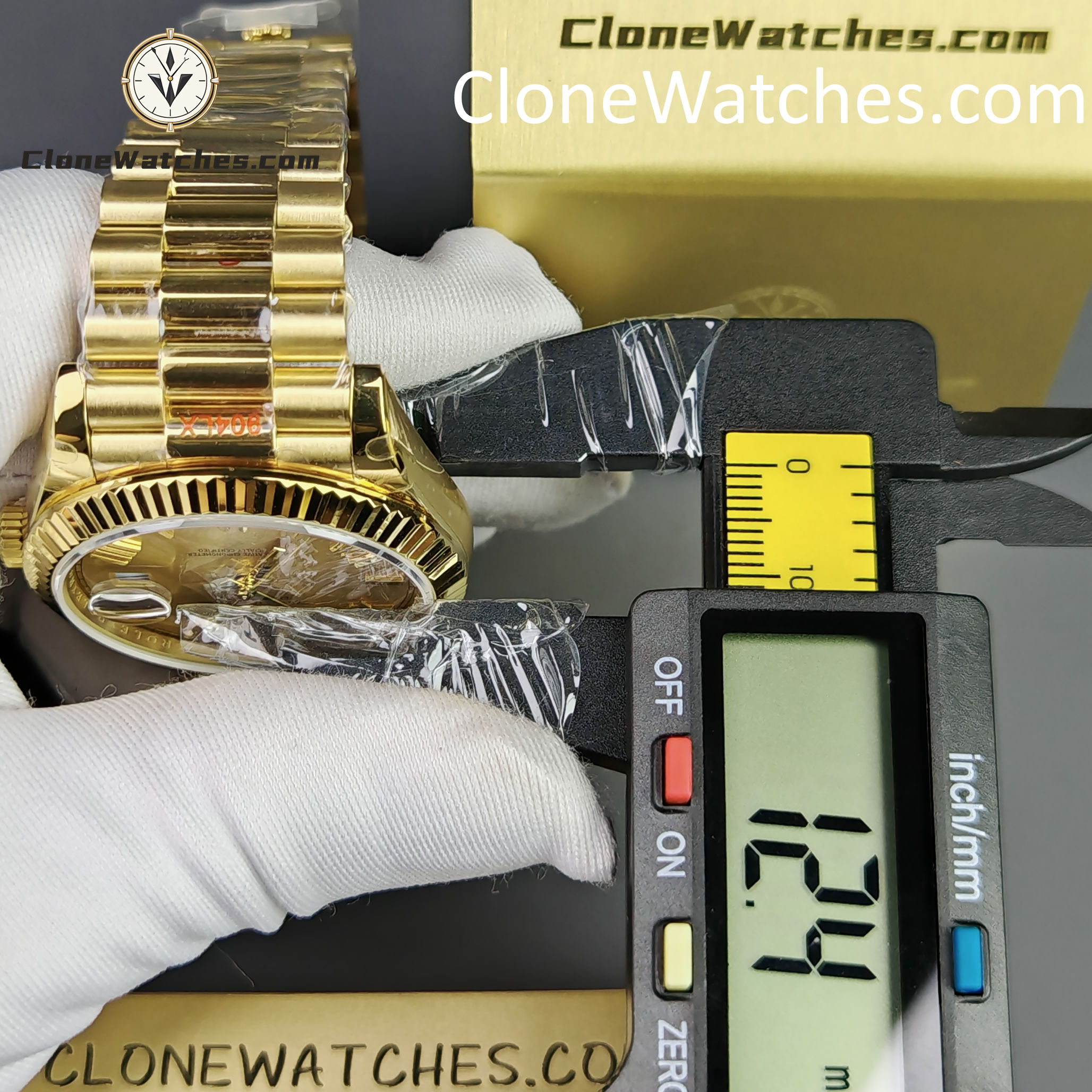 Rolex Super Clone Watches 1:1 Day Date 18K Gold 40mm M228238-0006 3255 Movement