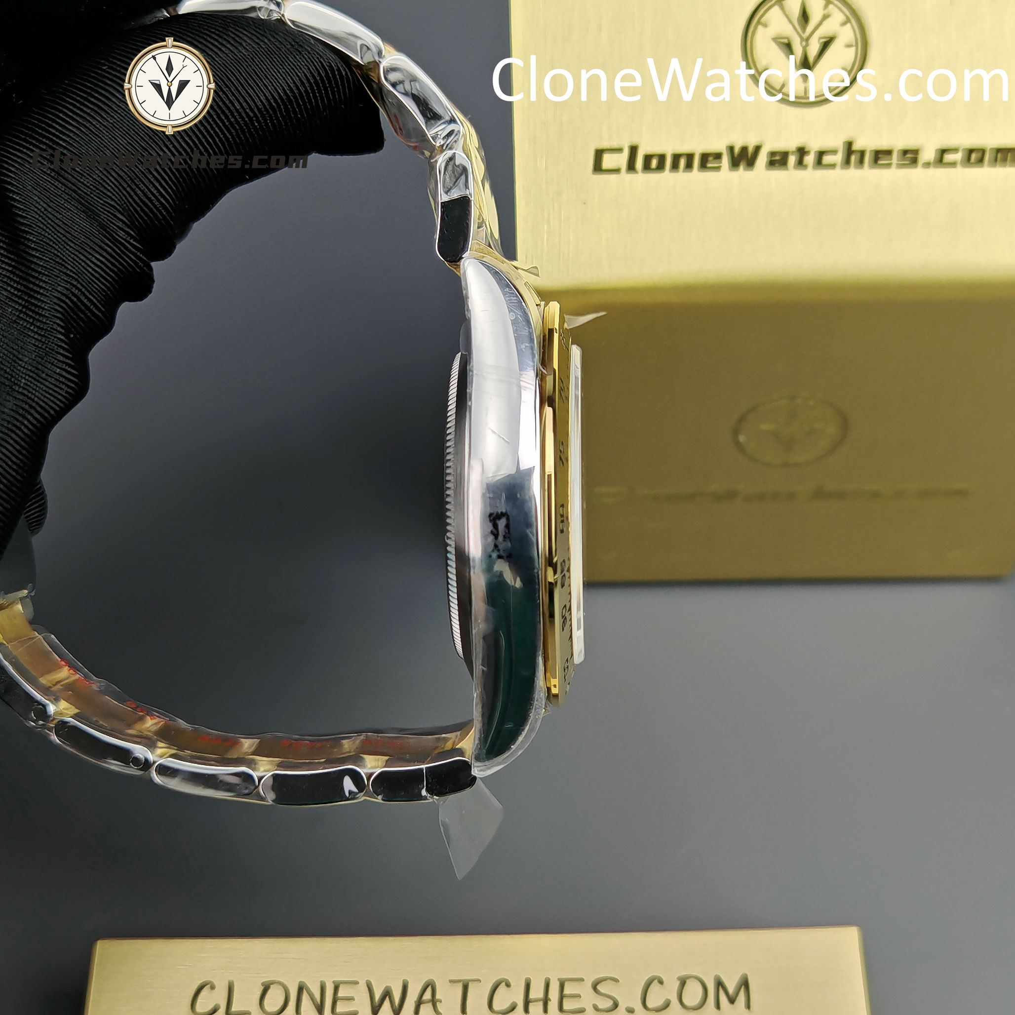 Rolex Super Clone Watches 1:1 Daytona 18k gold M116503-0001 White Dial 4130 movement